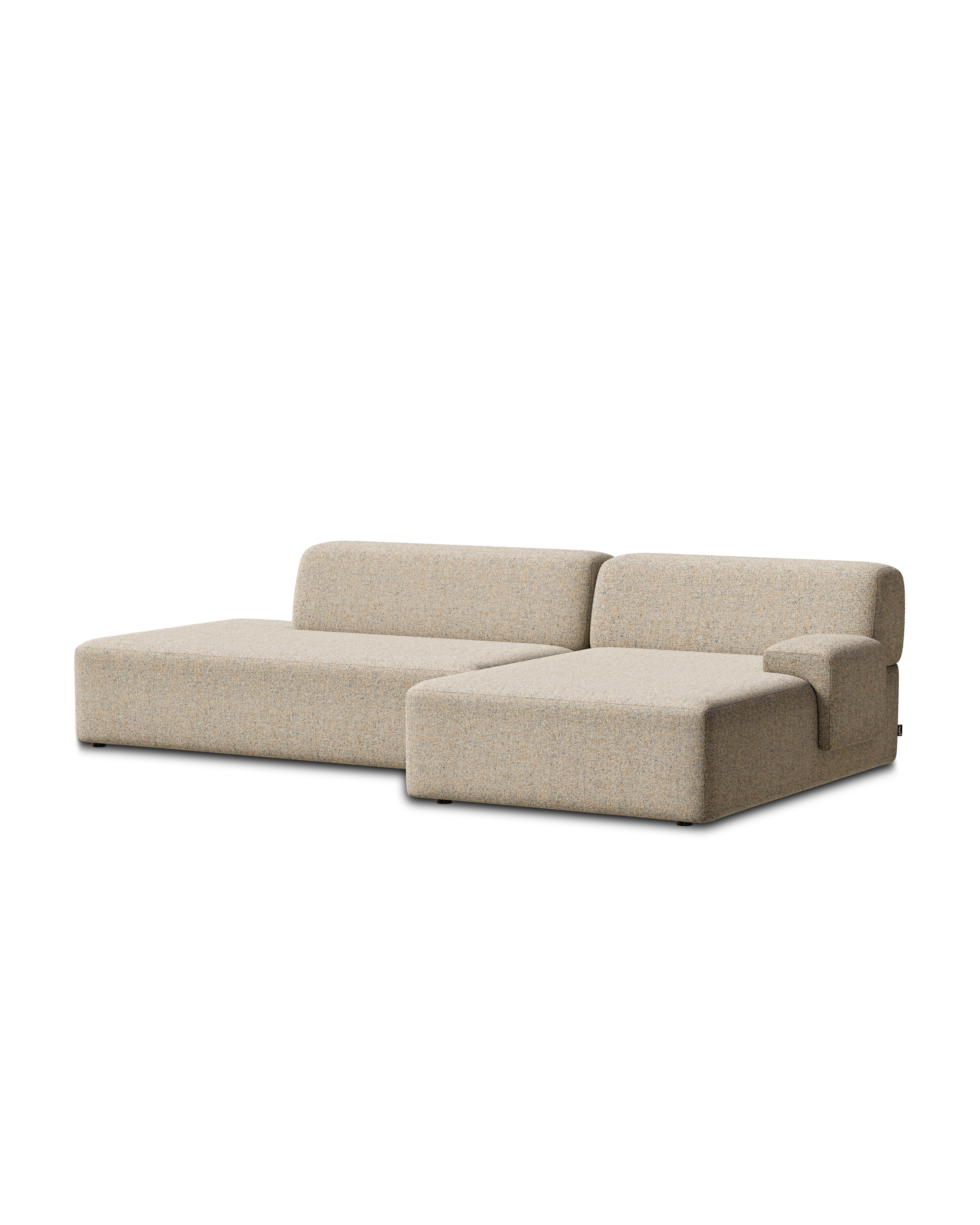 Open right-sided modular corner sofa UMI beige [Amelia]