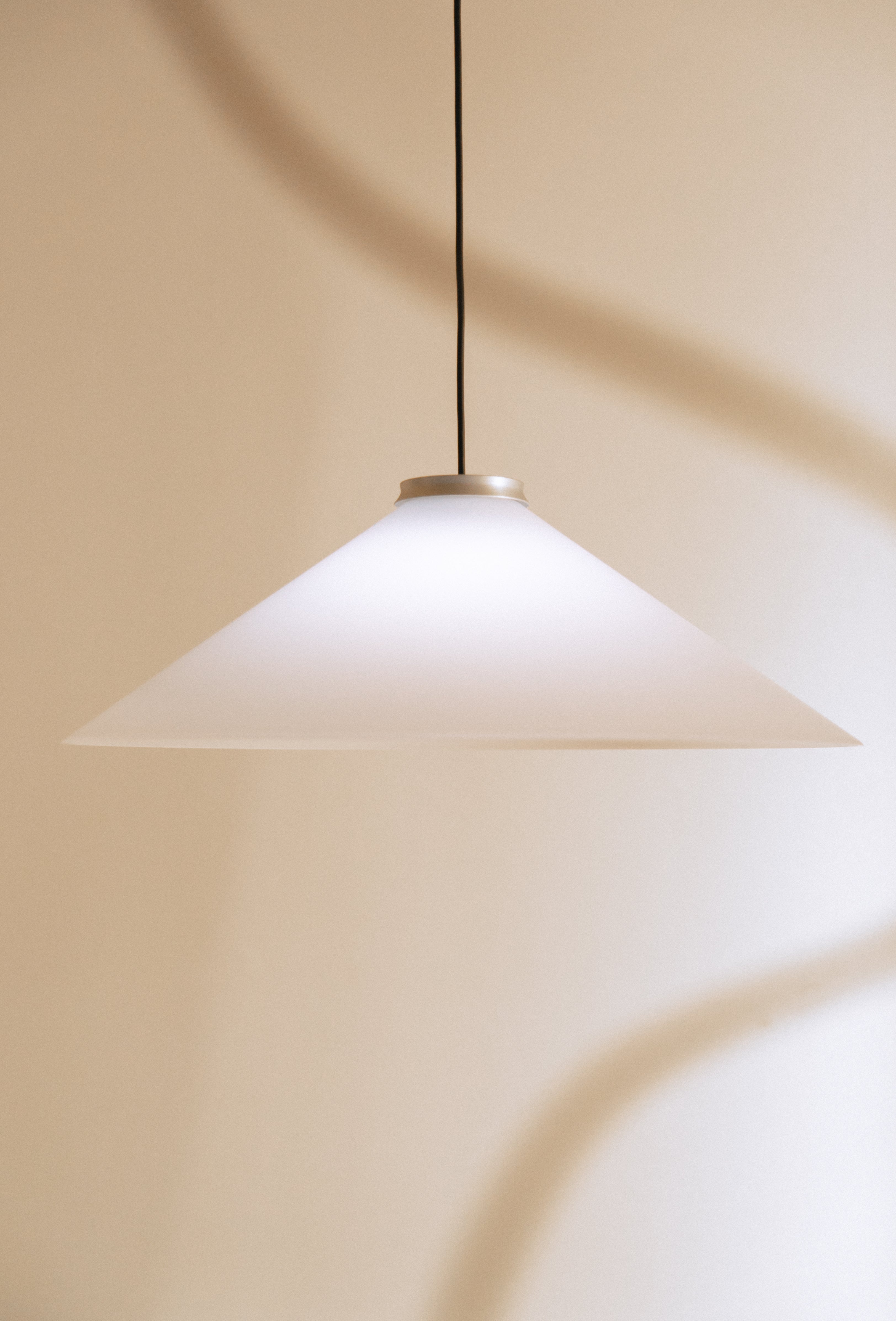 ALINE Silver Pendant Lamp with White Shade