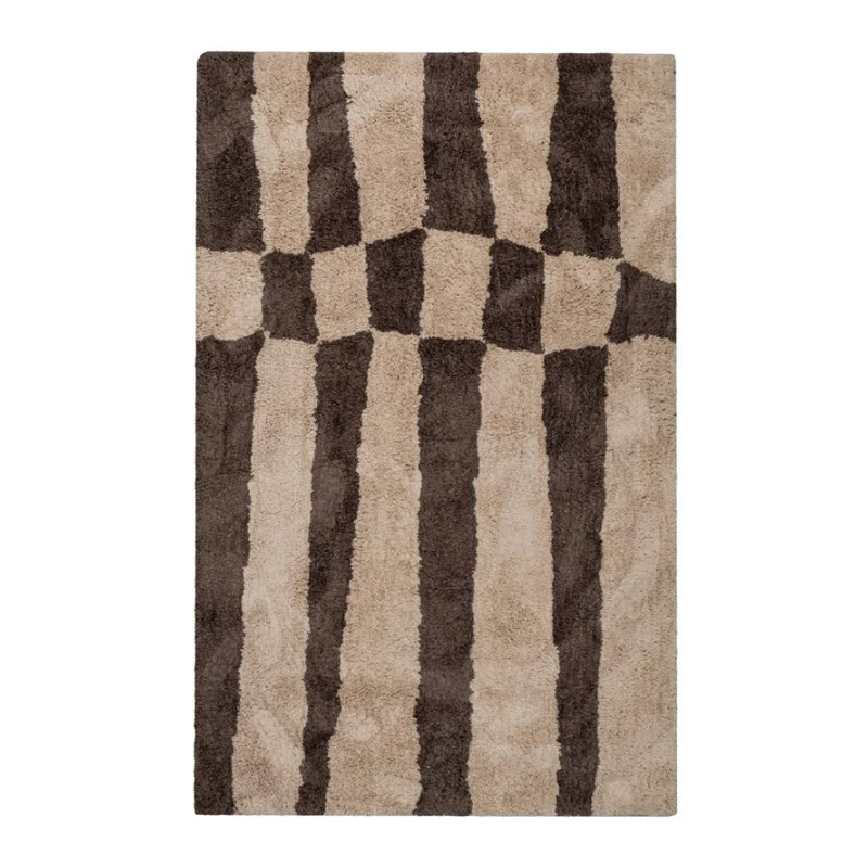 FAFA brown rug with beige