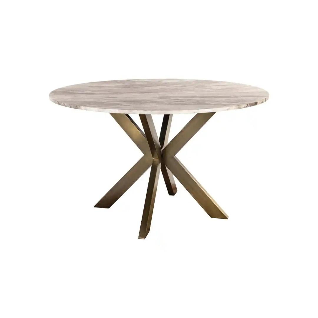 Brown round table BOTTEGA