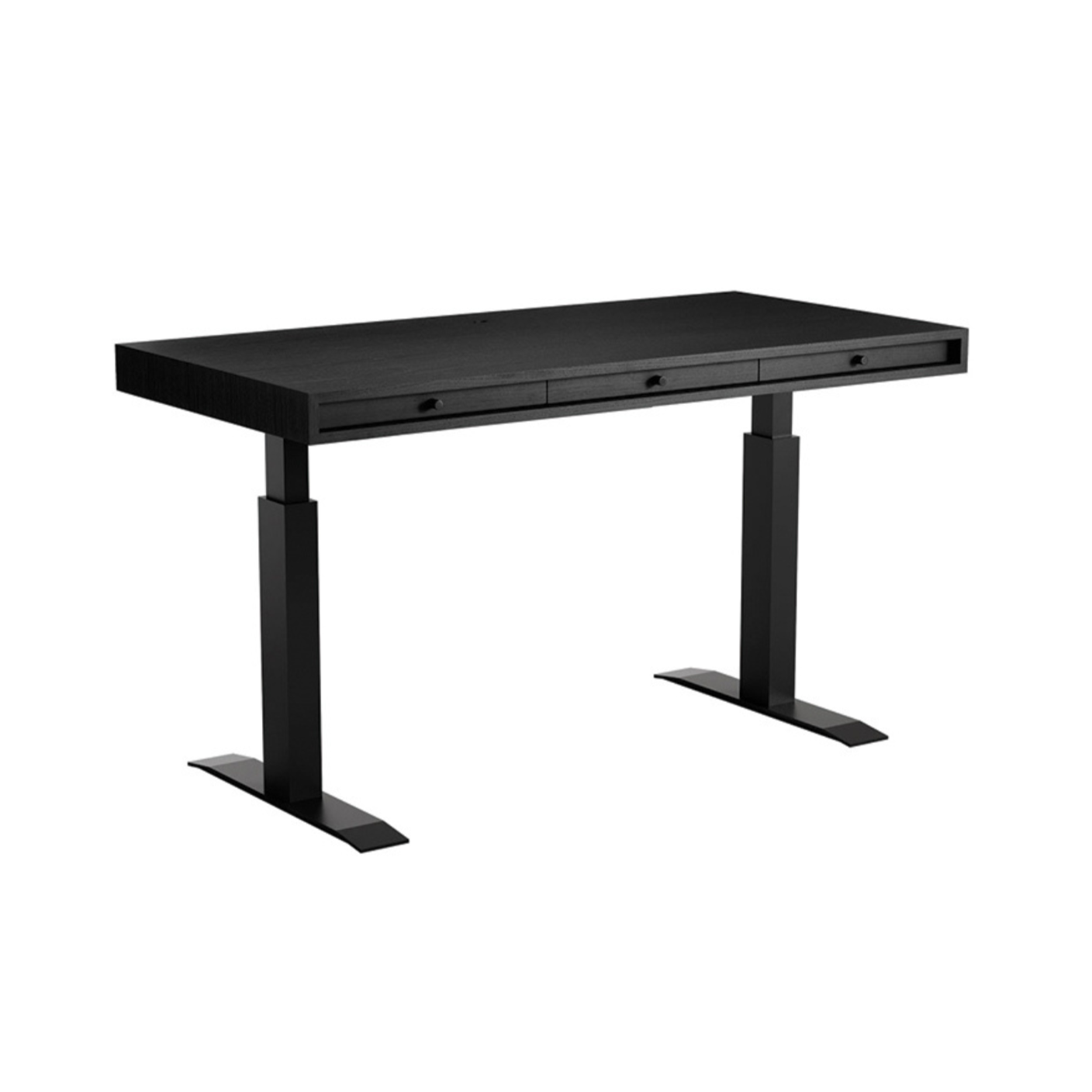 Adjustable Desk JFK Black Ash Wood