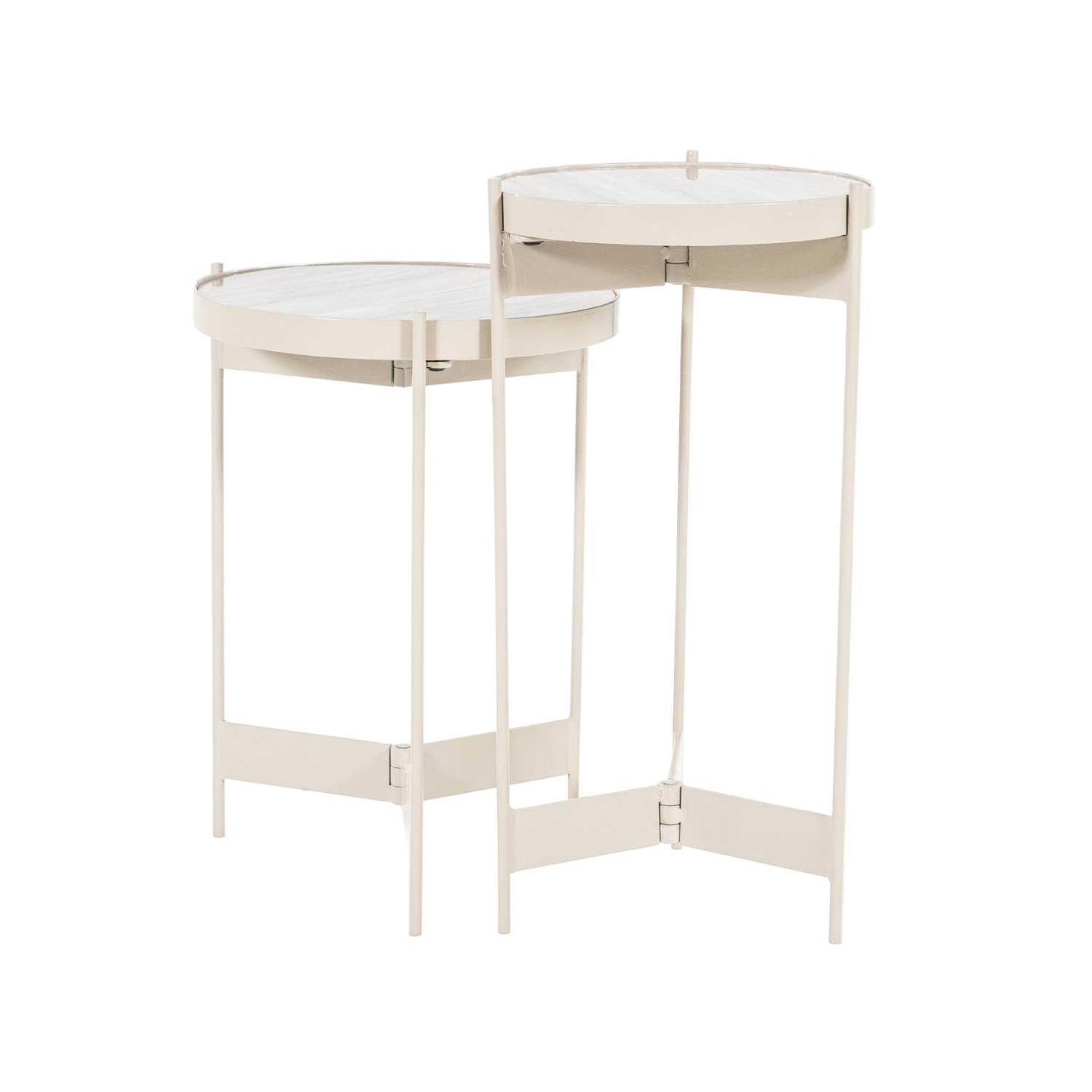 Set von Beistelltischen SIB creme Marmor