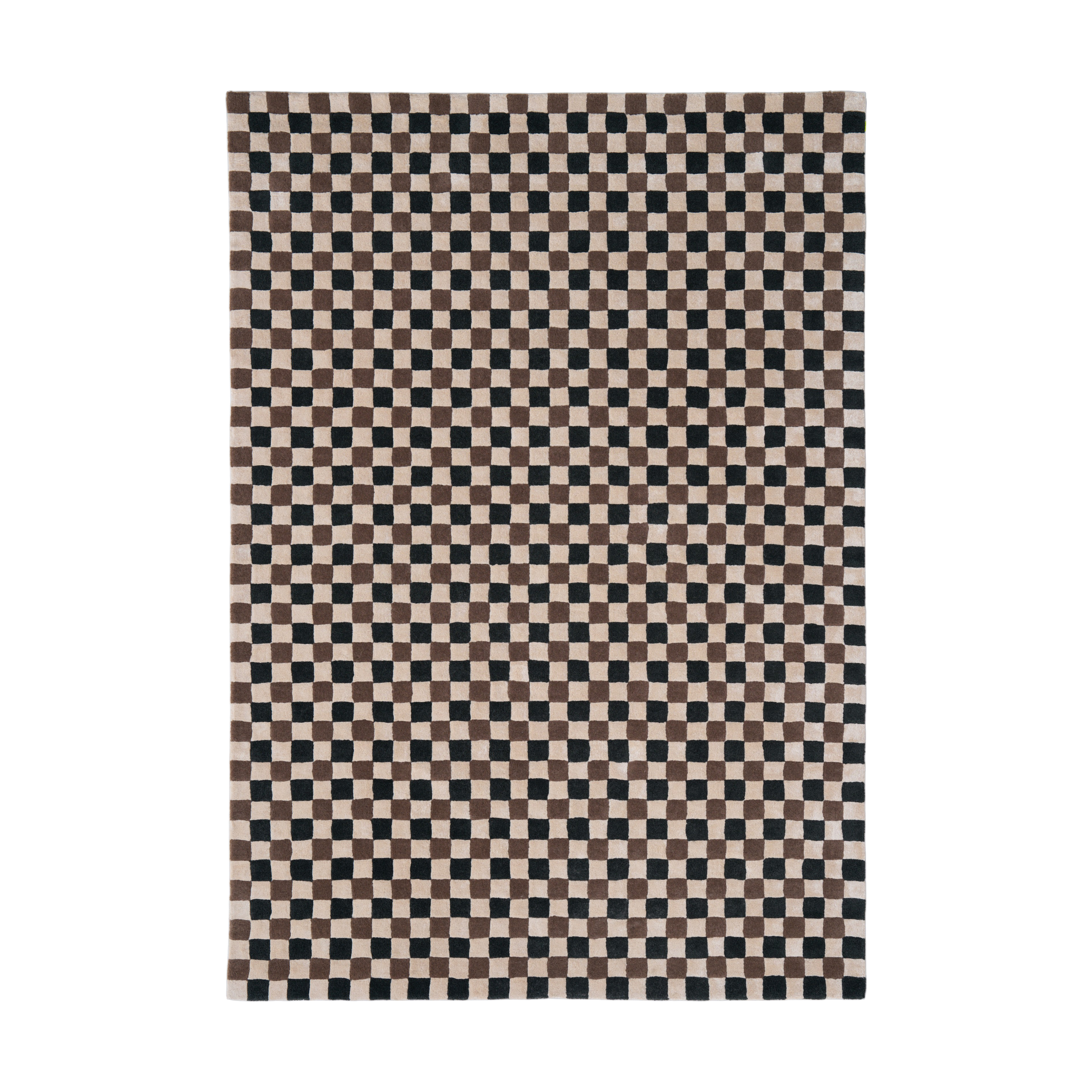 FLICKER dark green rug with beige and brown [Amelia]