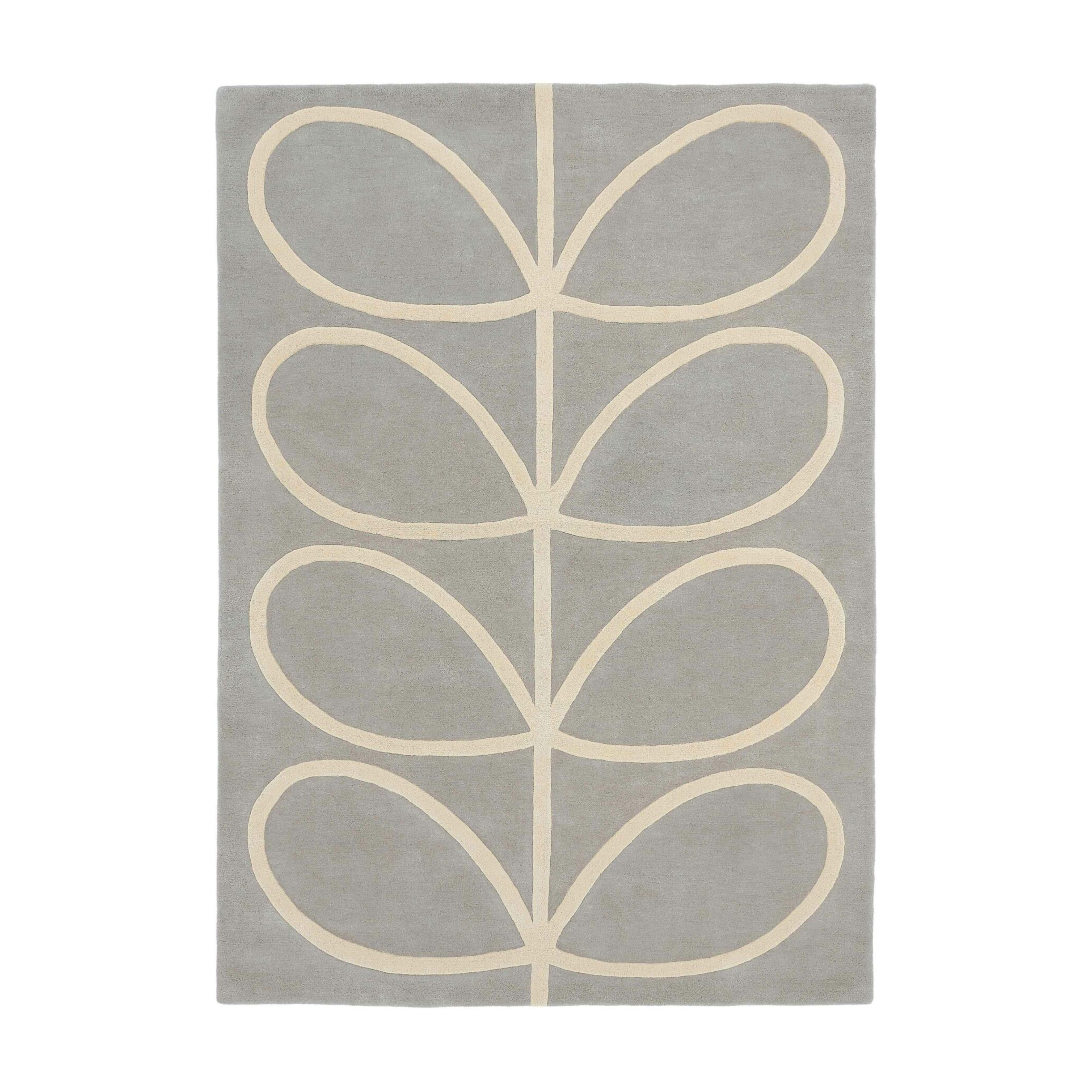 Teppich GIANT LINEAR STEM grau mit beige [Amelia]