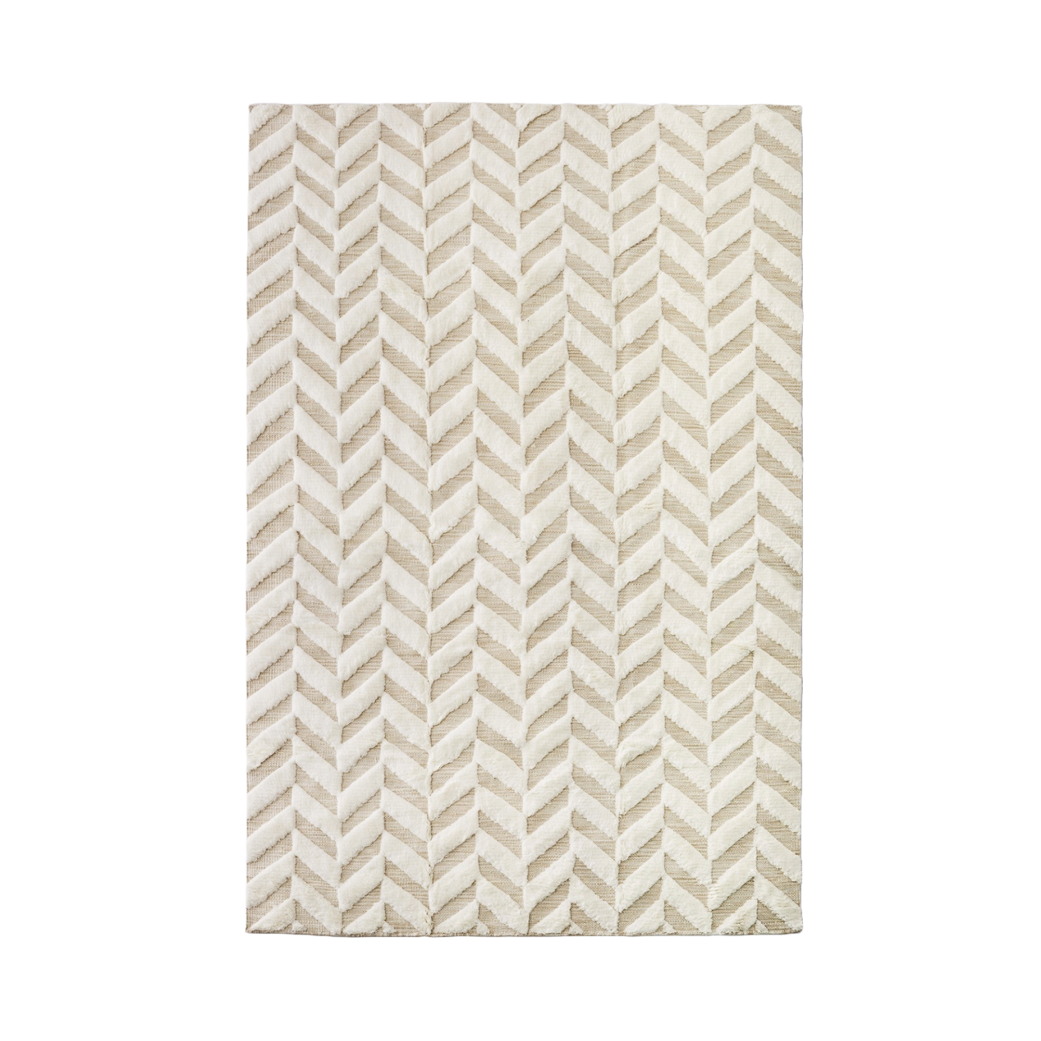 Teppich HERRINGBONE cremefarben