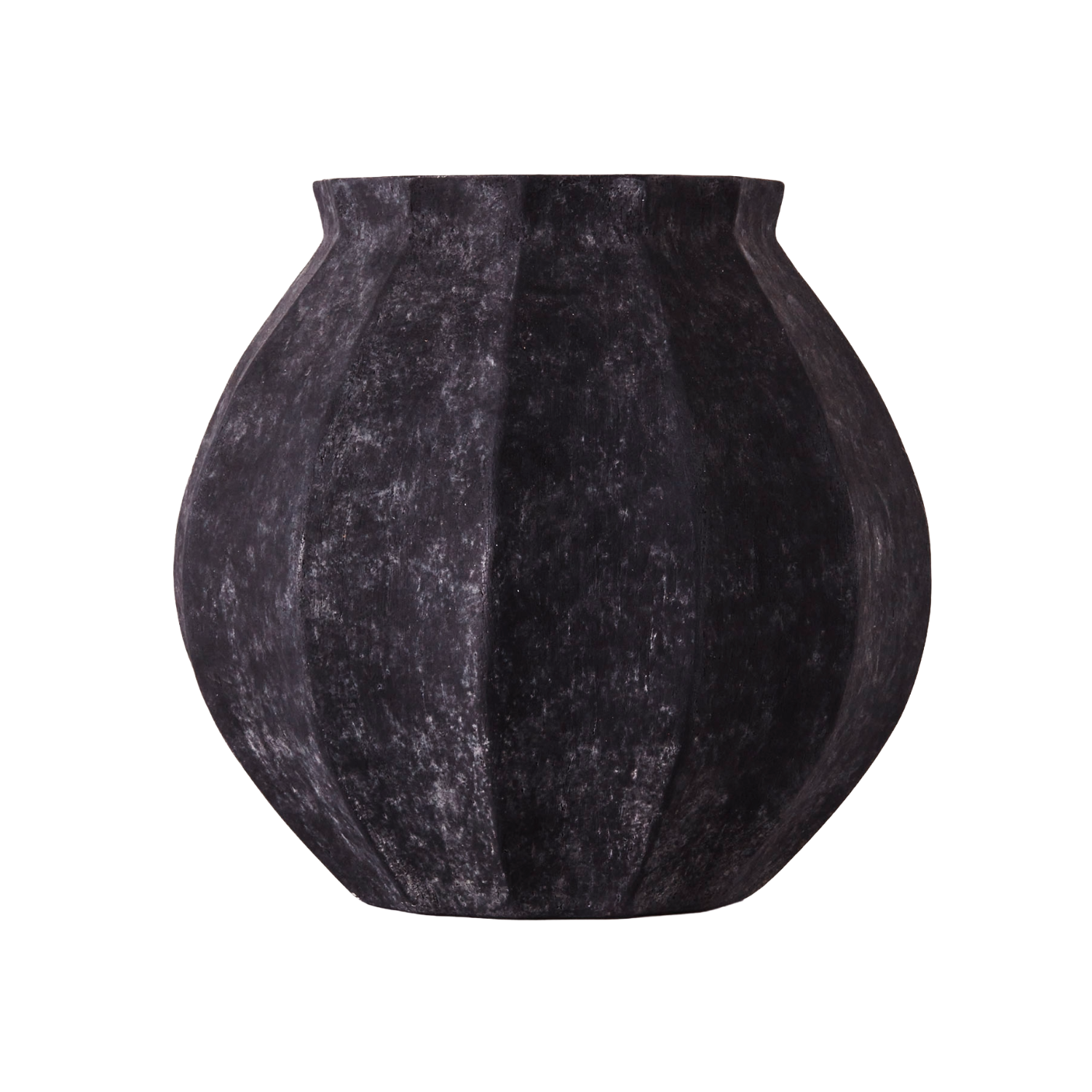 WEDGES vase black ceramic