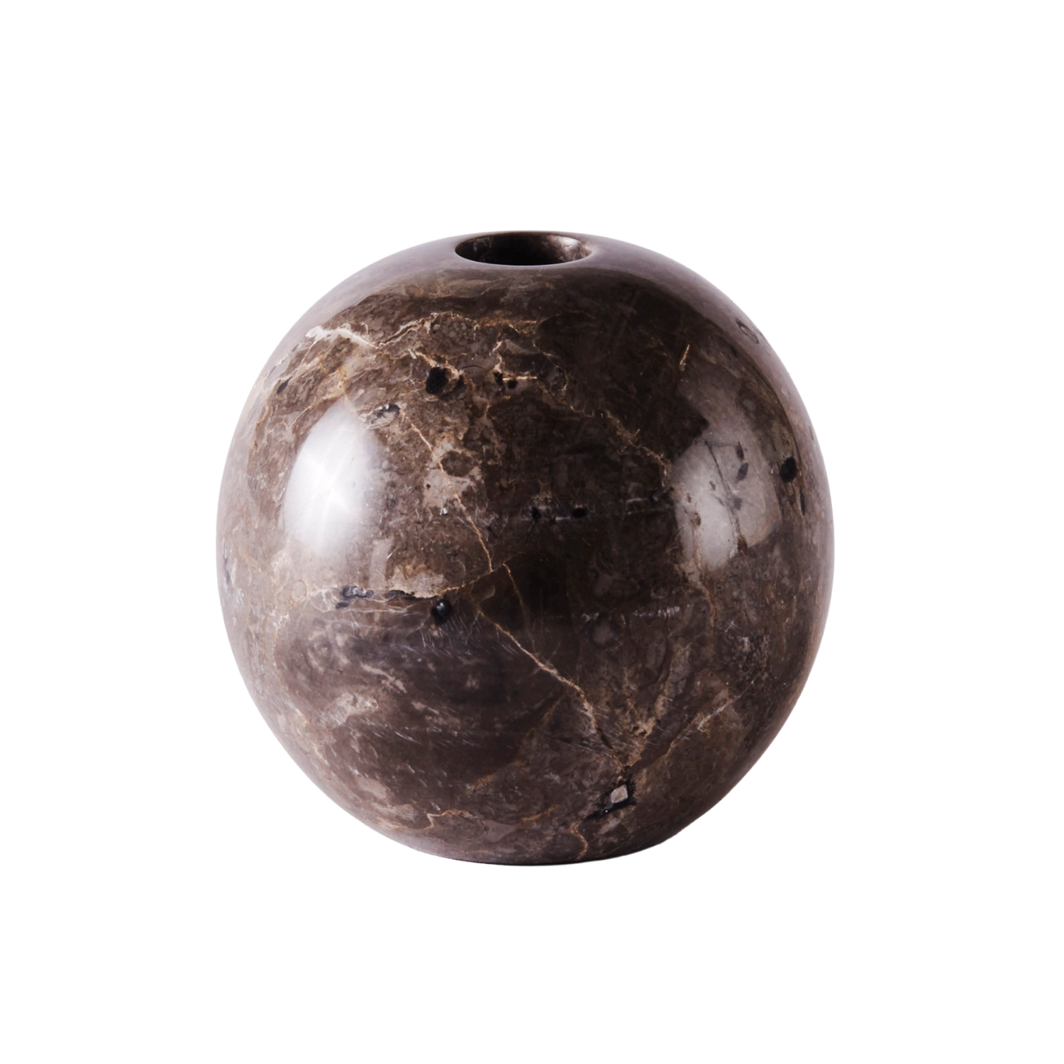 Kerzenhalter SPHERE brauner Marmor