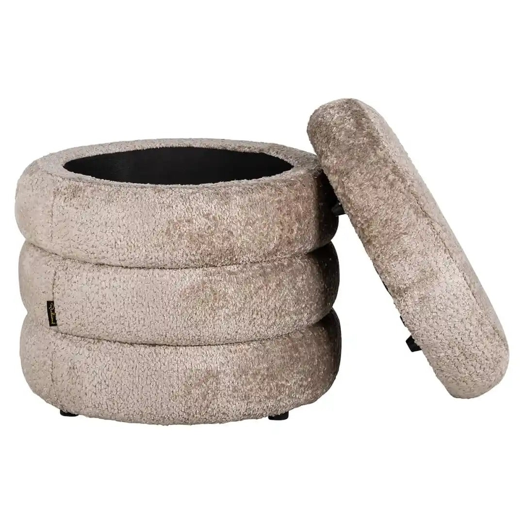 Pouf mit Stauraum ADELE beige