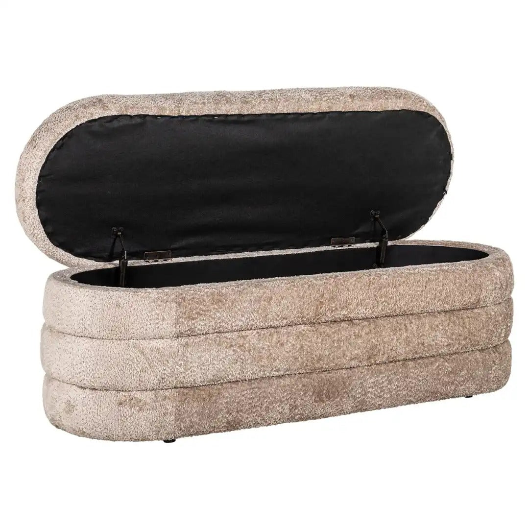 Pouf mit Stauraum CAMILLE beige