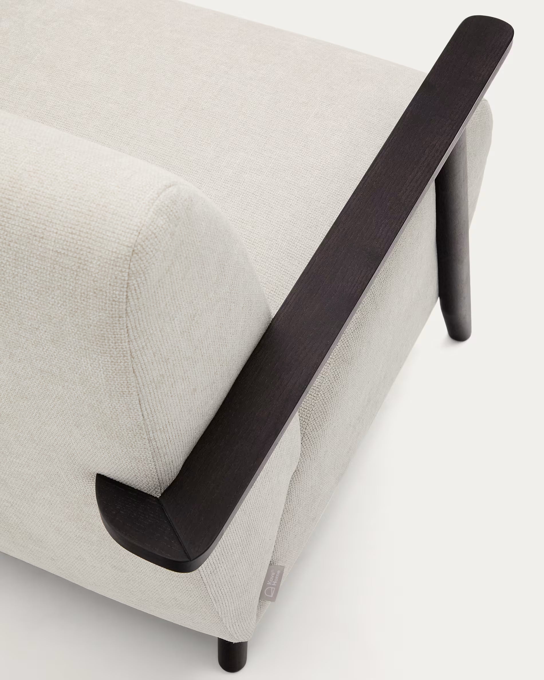 Sessel MEGHAN creme mit schwarzem Gestell