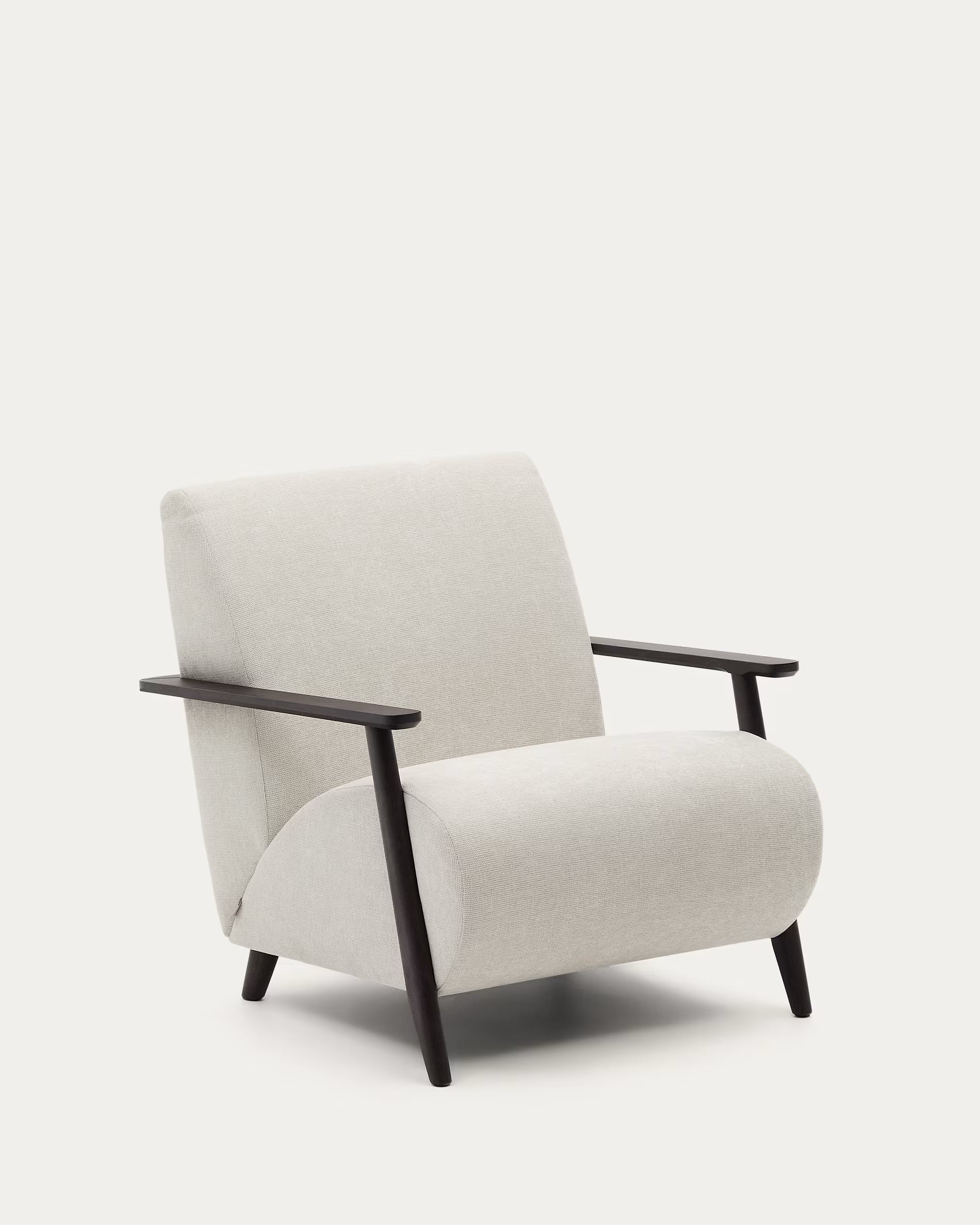 Sessel MEGHAN creme mit schwarzem Gestell