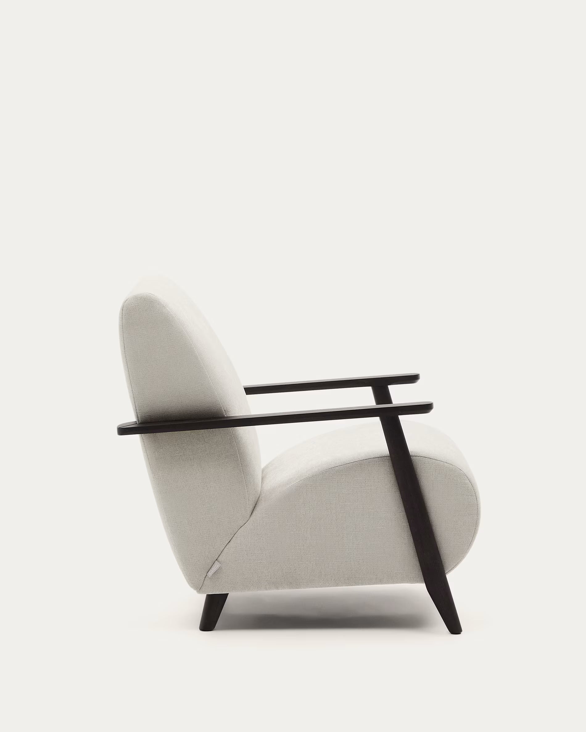 Sessel MEGHAN creme mit schwarzem Gestell