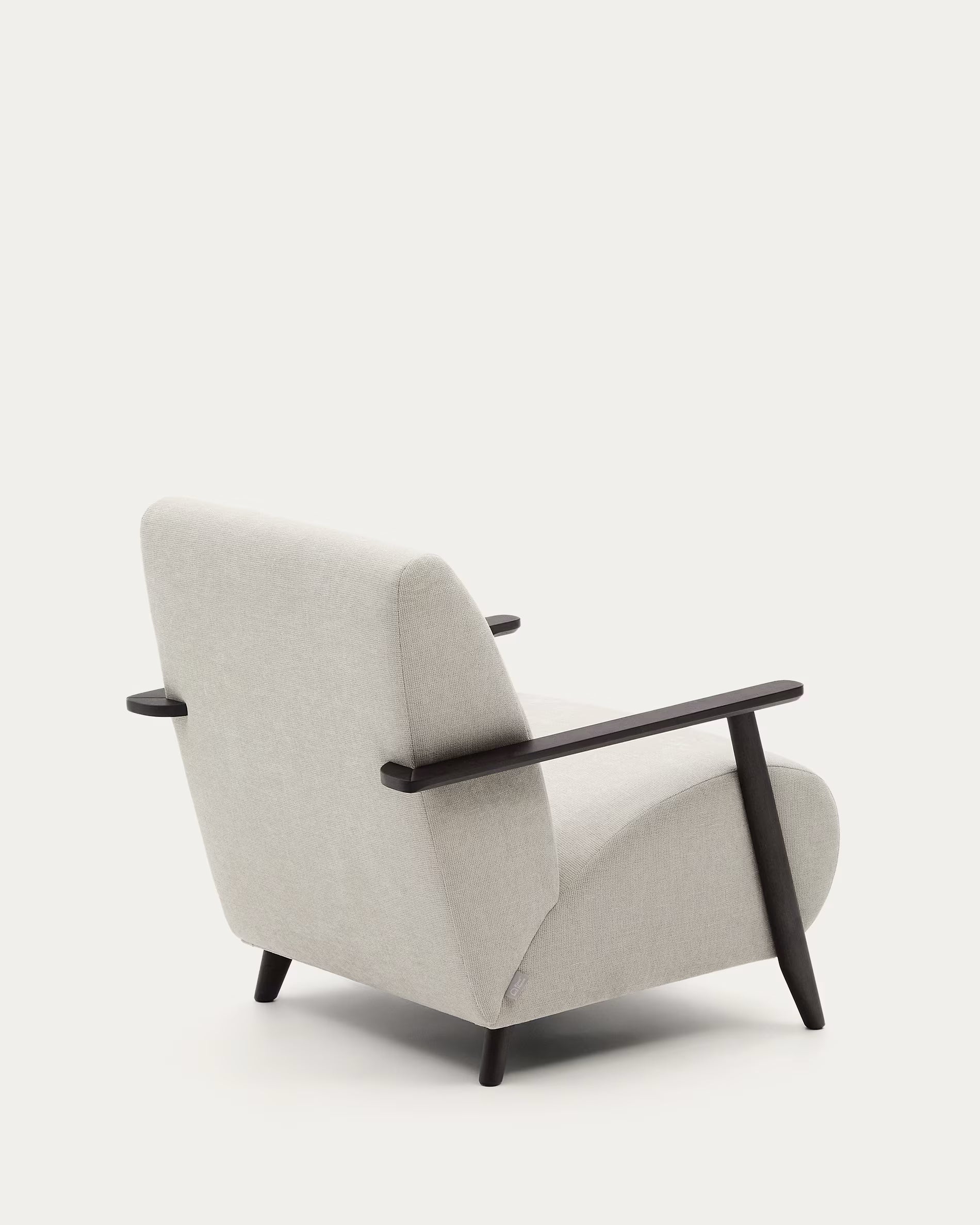 Sessel MEGHAN creme mit schwarzem Gestell