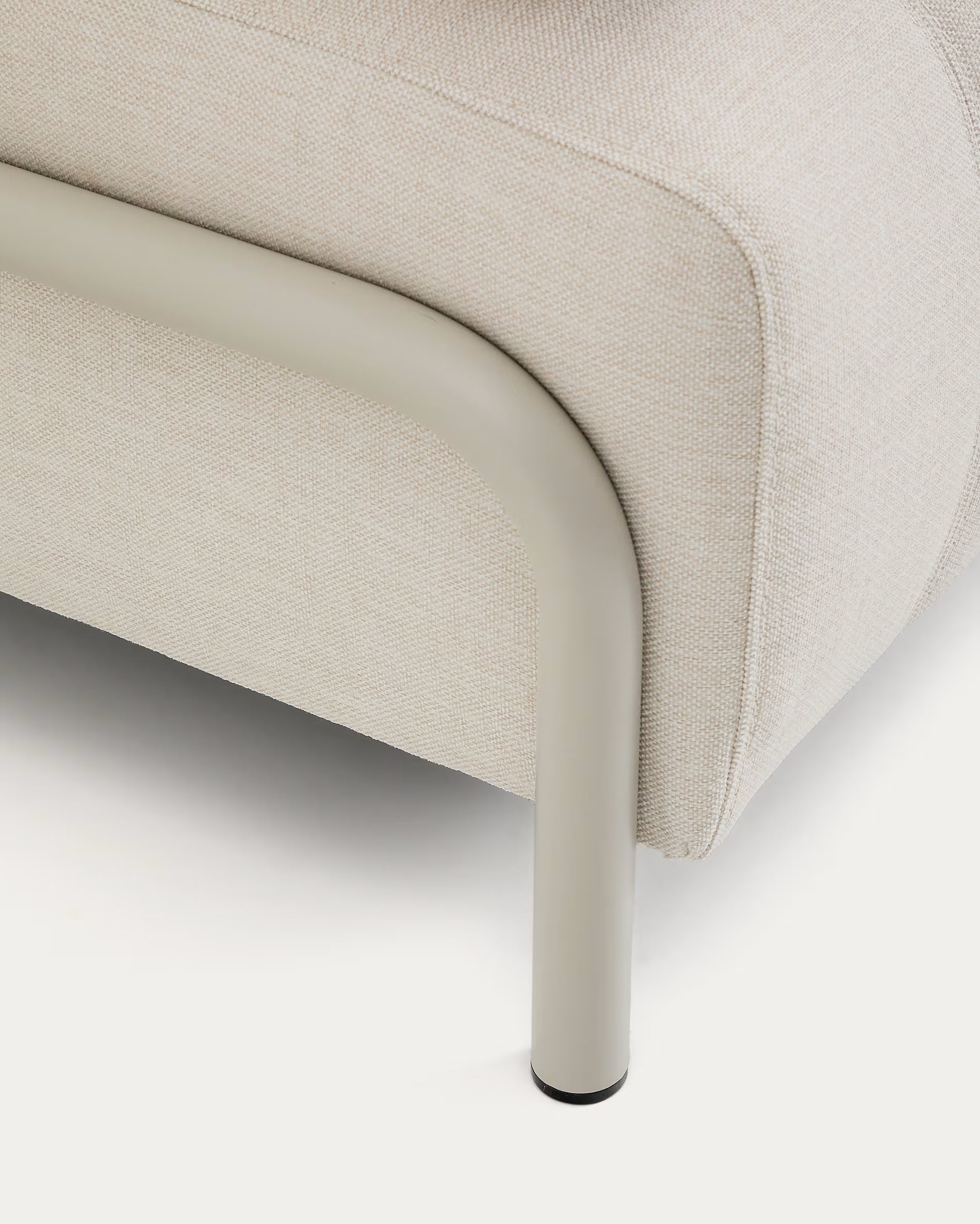 Sofa 2-sitzig mit Armlehnen COMPO beige mit beigem Gestell