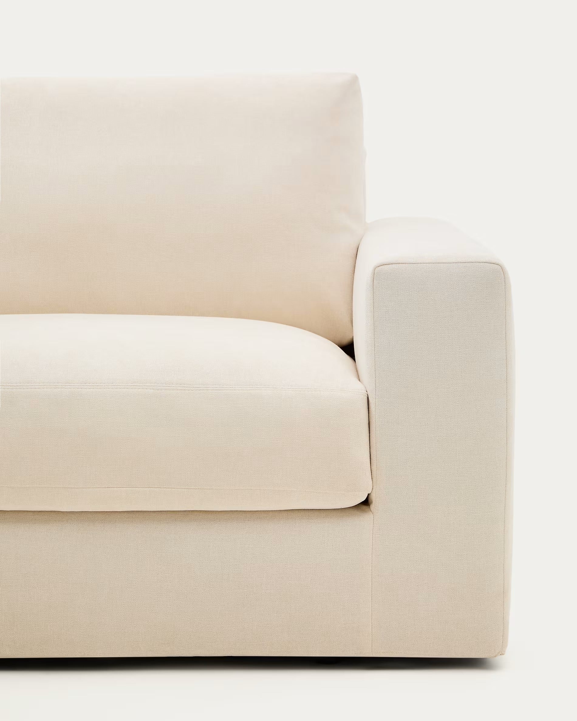 3-Sitzer-Sofa ALEA aus ecrufarbenem Chenille 
