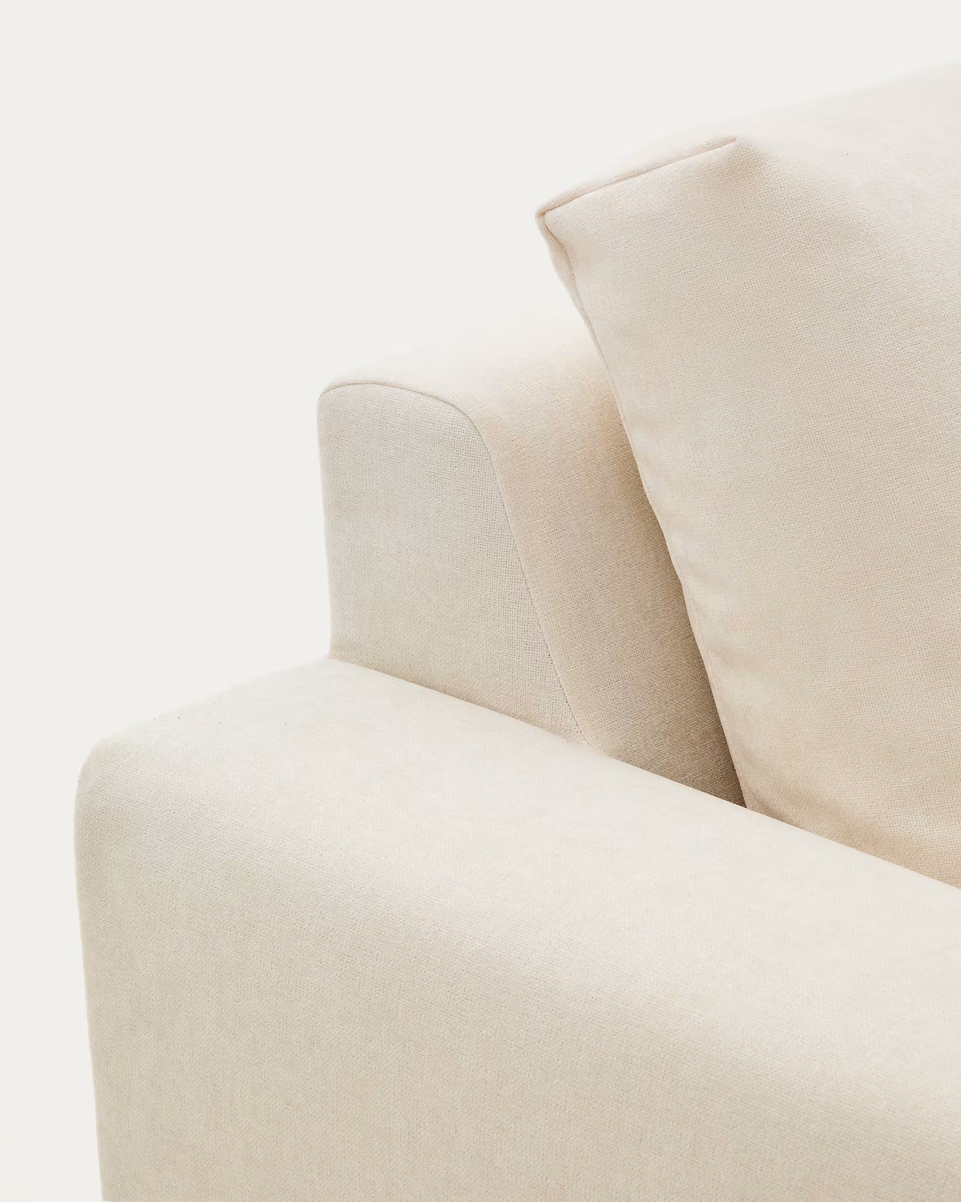 3-Sitzer-Sofa ALEA aus ecrufarbenem Chenille 