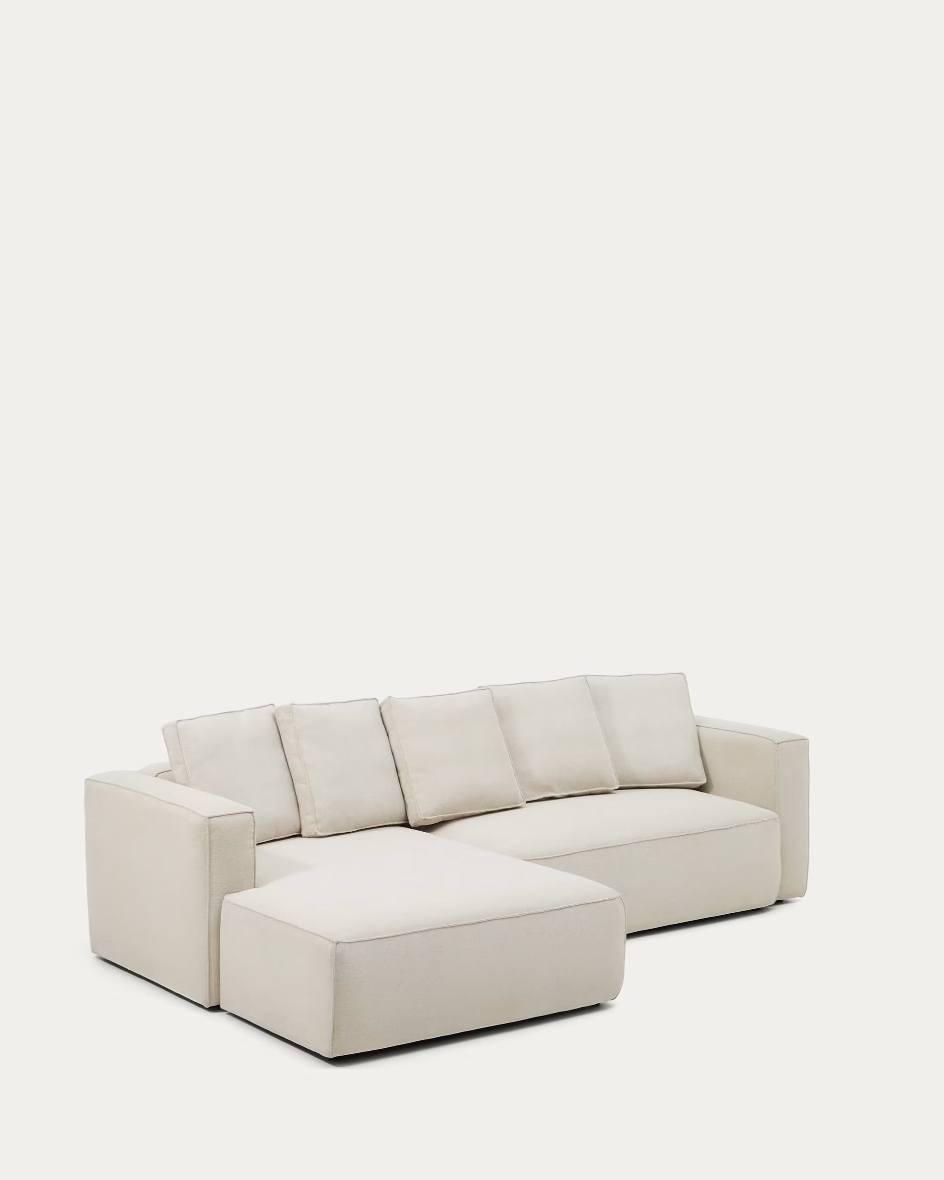 Left-facing 3-seater sofa bed MARELA beige