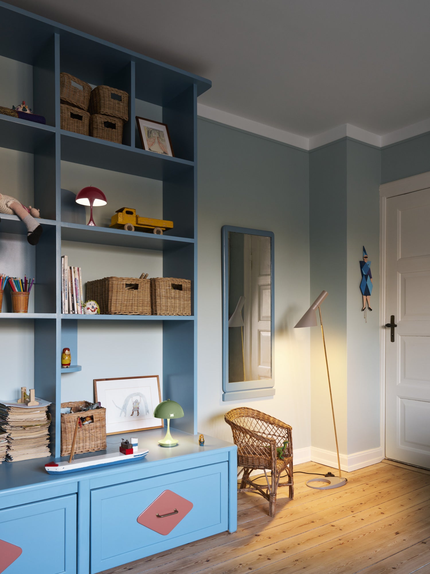 Tragbare Lampe PANTHELLA 160 burgunderrot