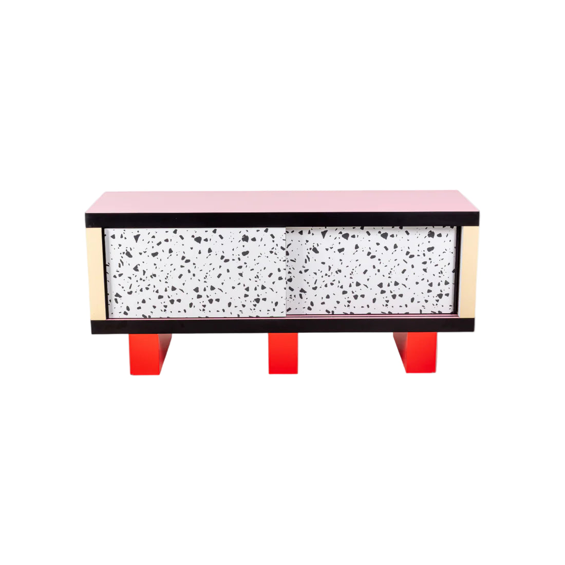 SUPERCABINET TERRAZZO white with pink and red