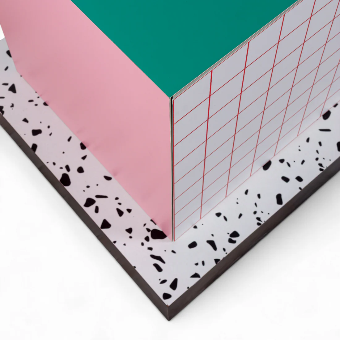 SUPERCABINET RED GRID white with turquoise