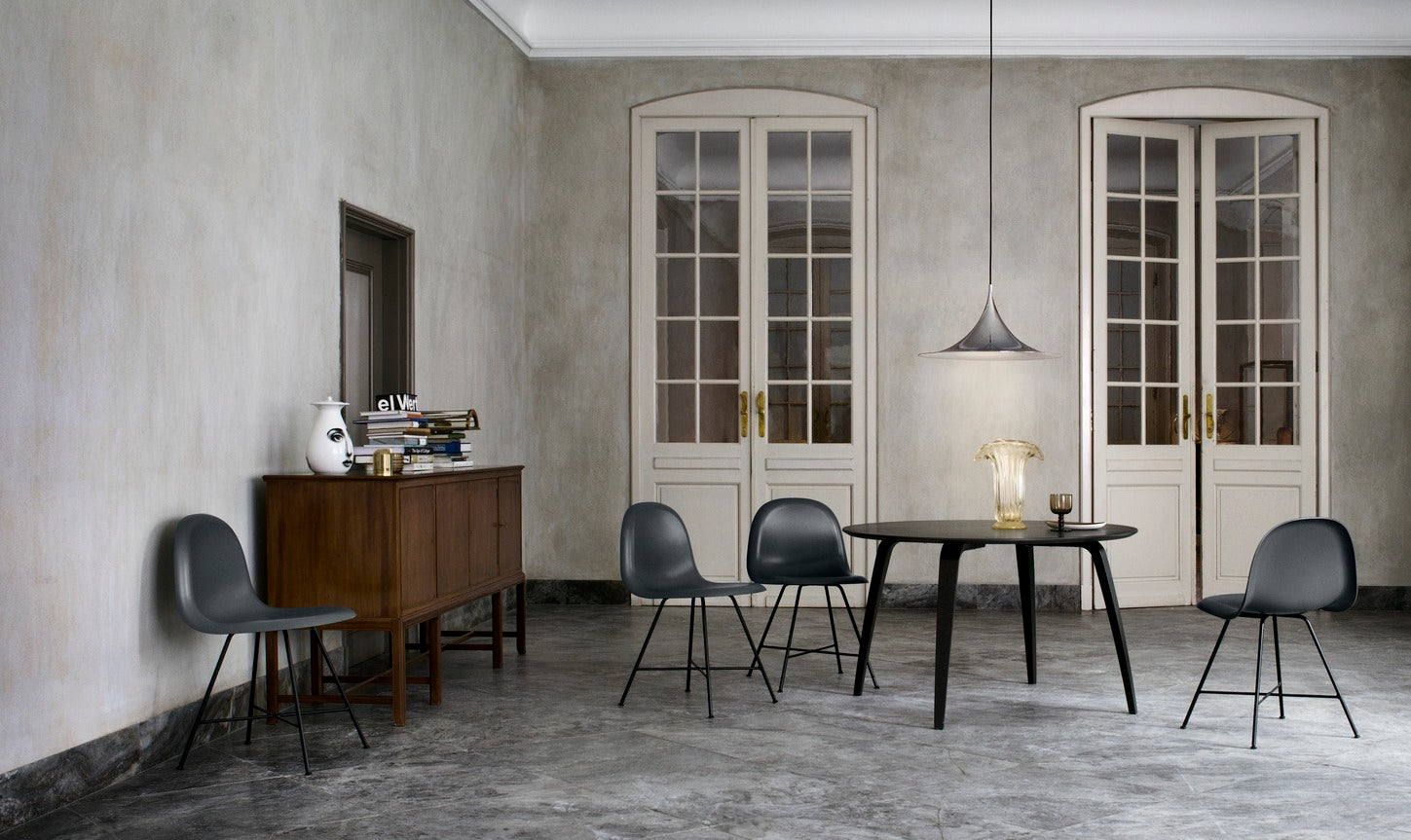 GUBI Round Table Black Ash Wood