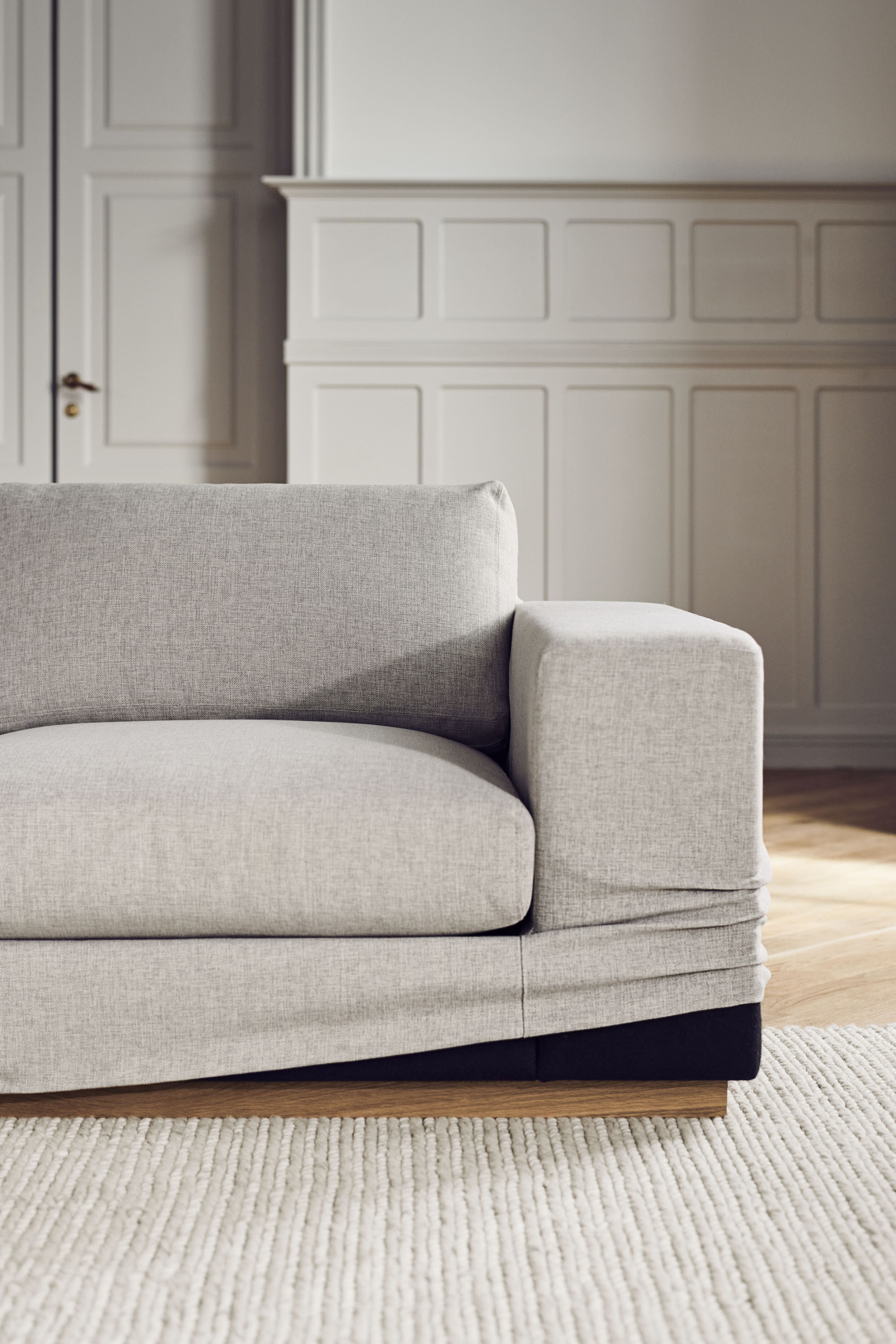 Sofa 5-person sepia base made of oak