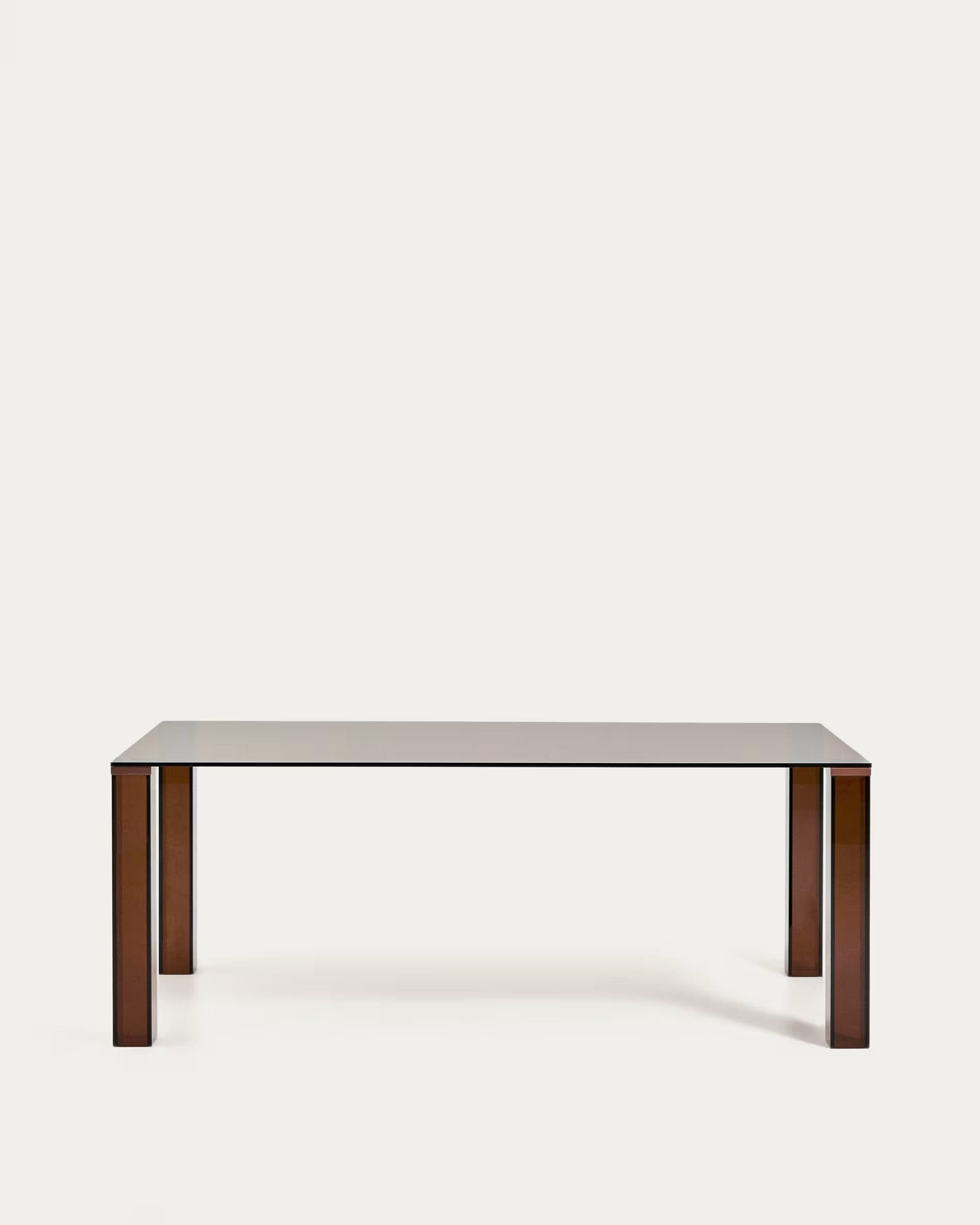 ADULARIA Table Brown Tempered Glass