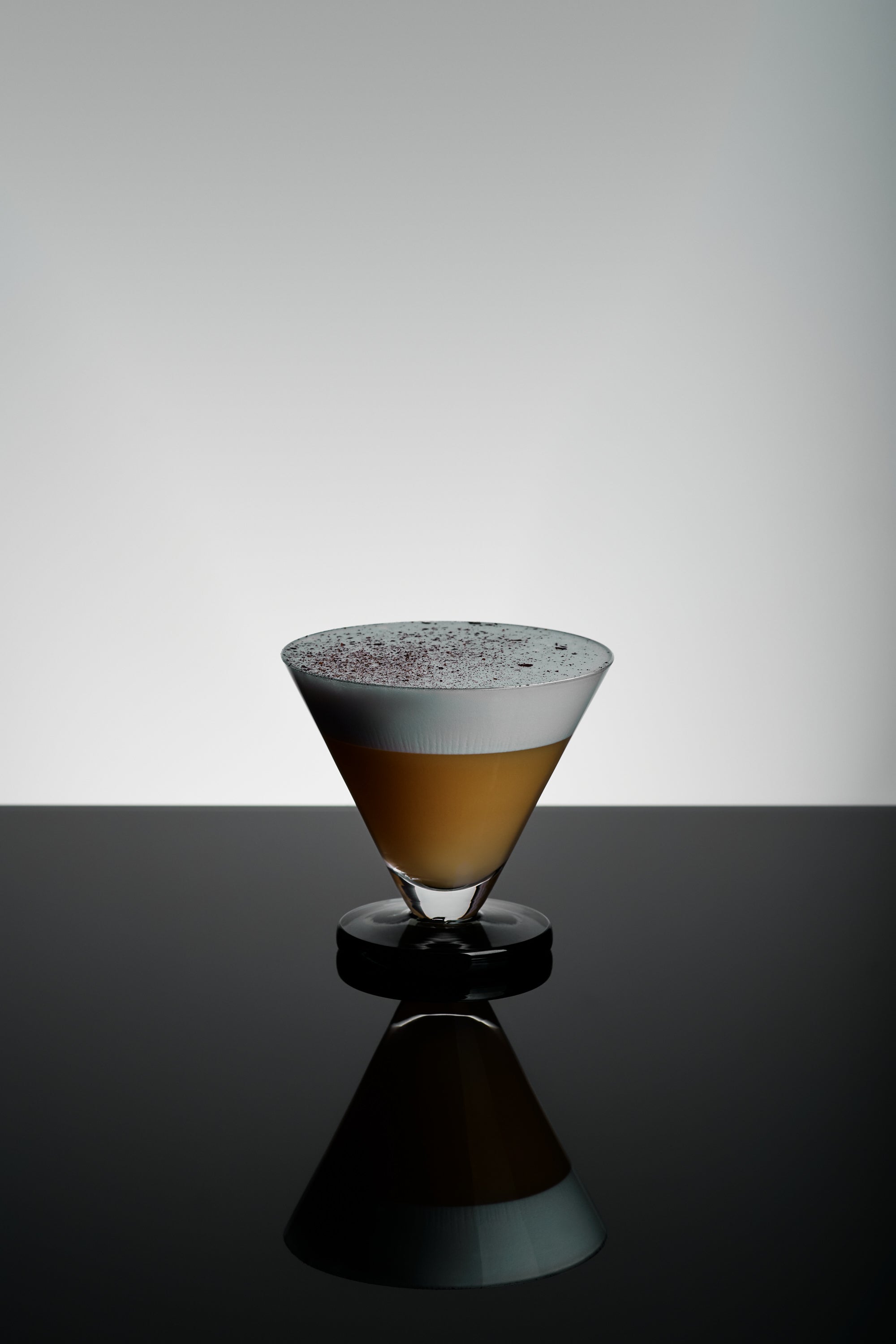 Set of glasses for puck glass cocktails