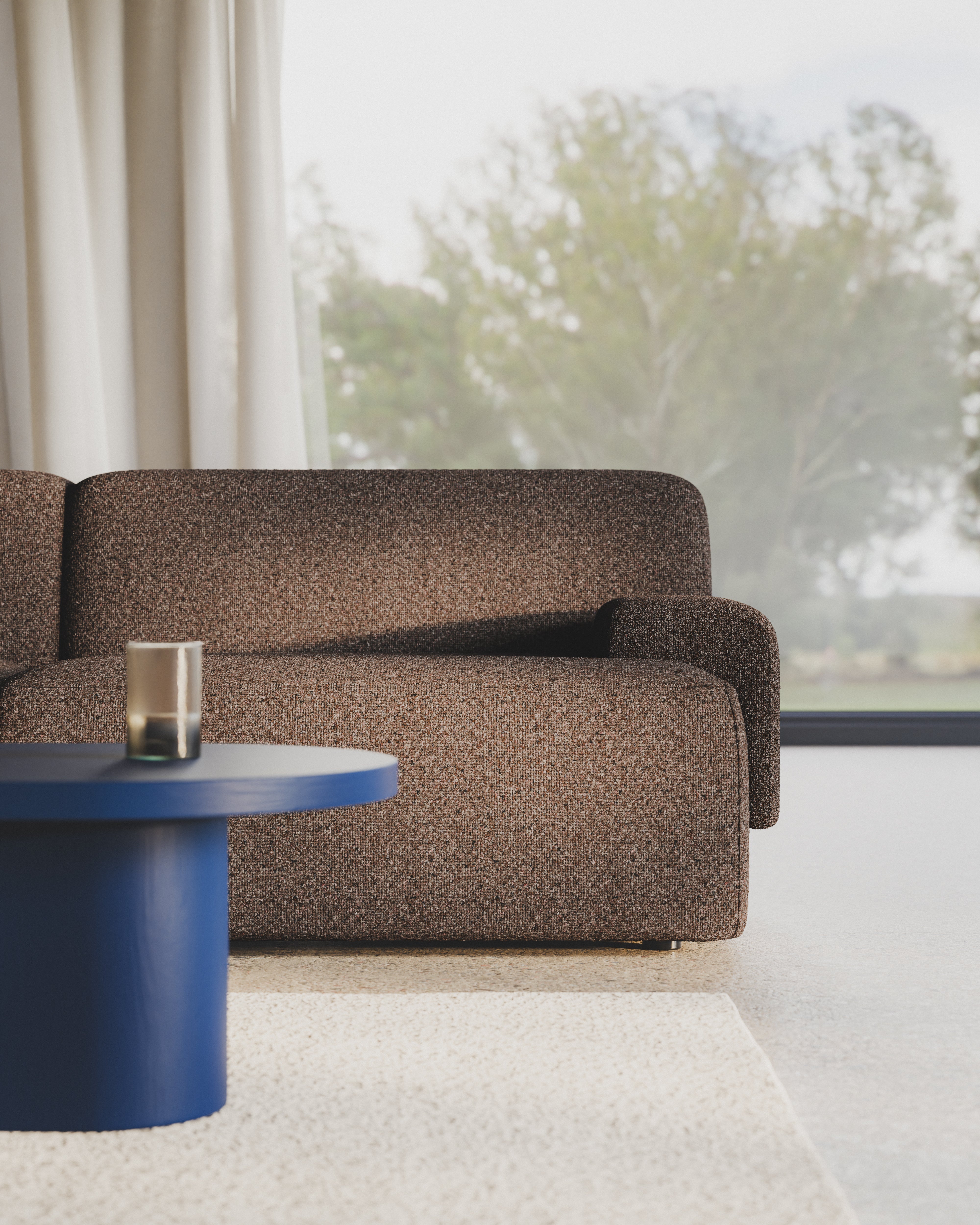 3-seater modular sofa UMI brown [Amelia]