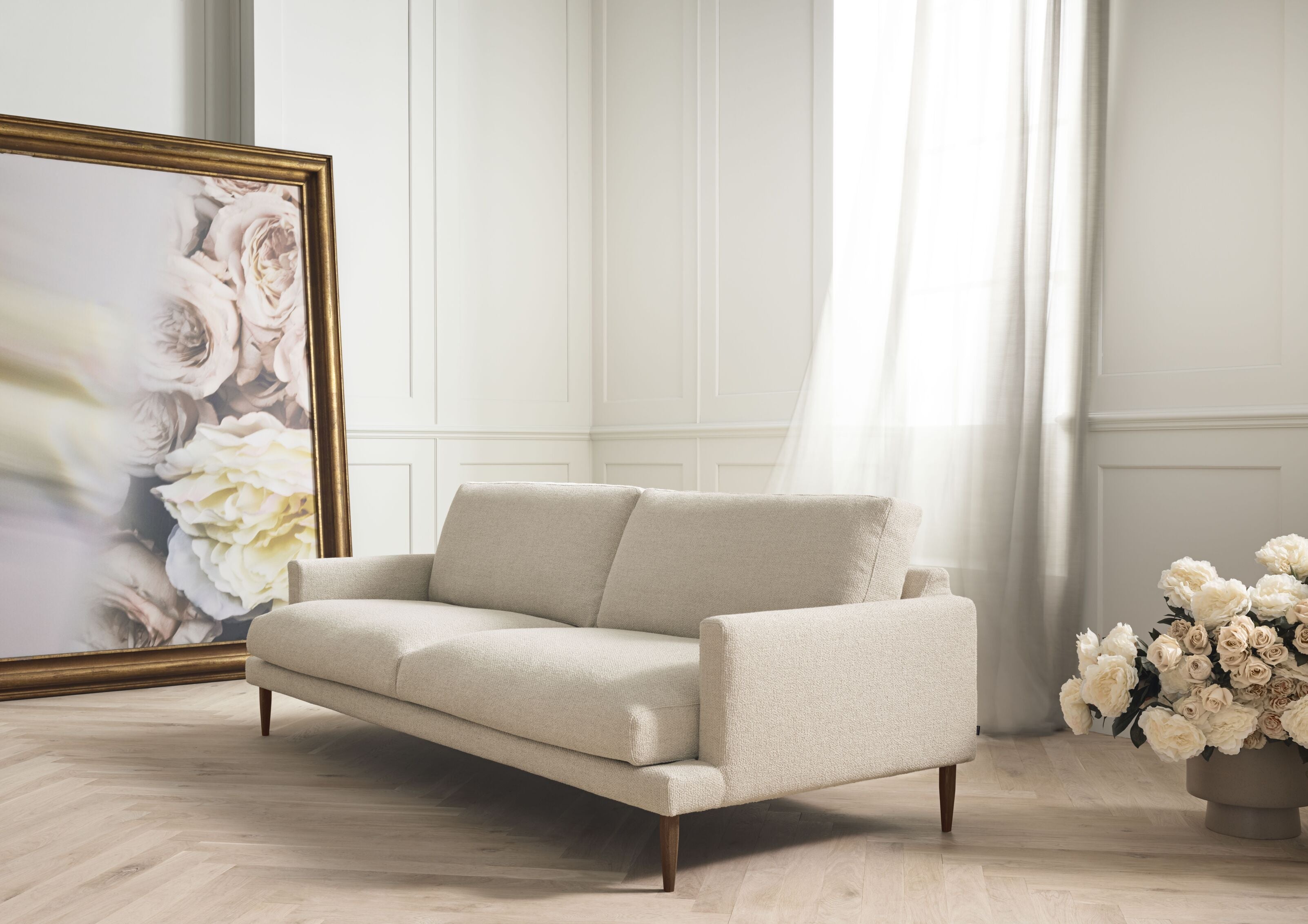 Sofa 2,5 Veneda Graustahlbasis
