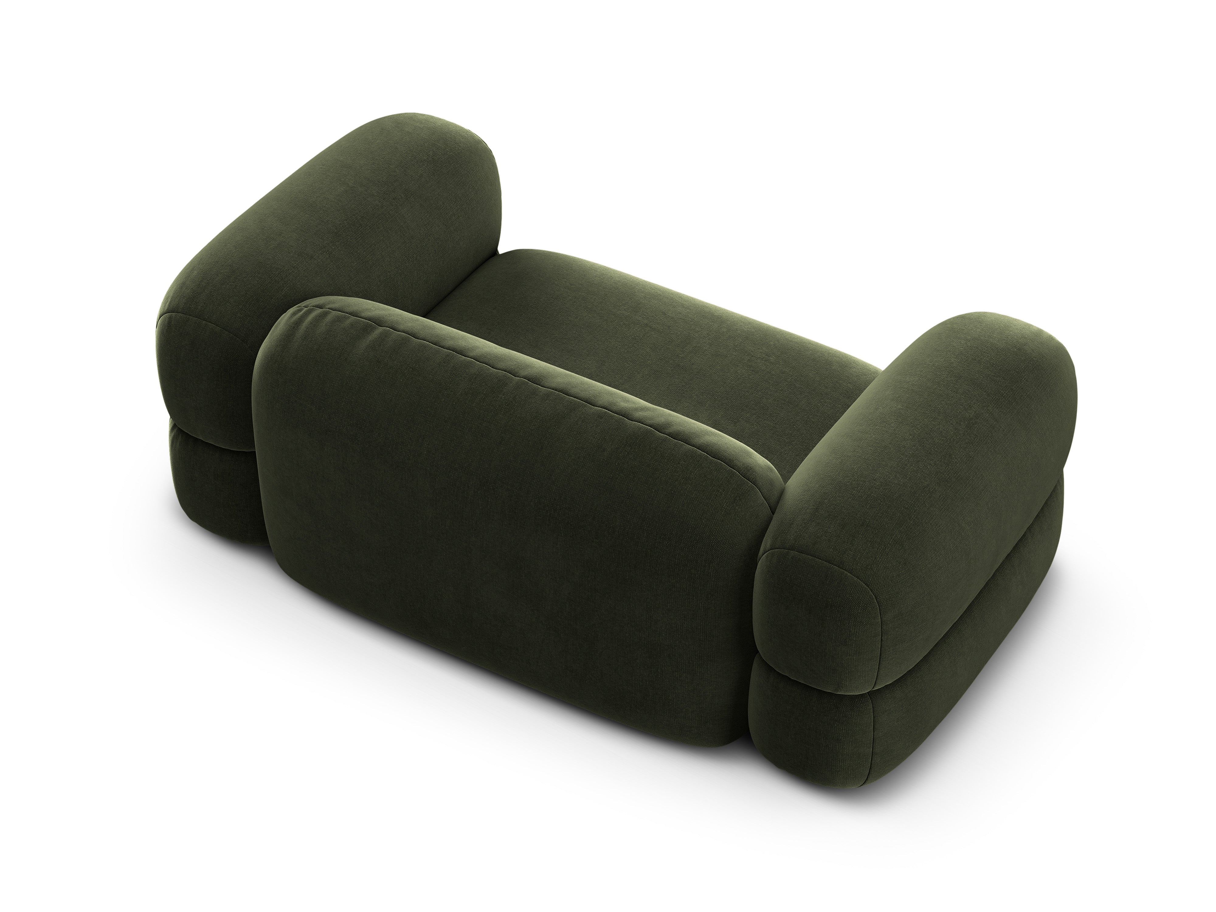 Velvet 2-Seater Sofa ROGER Olive