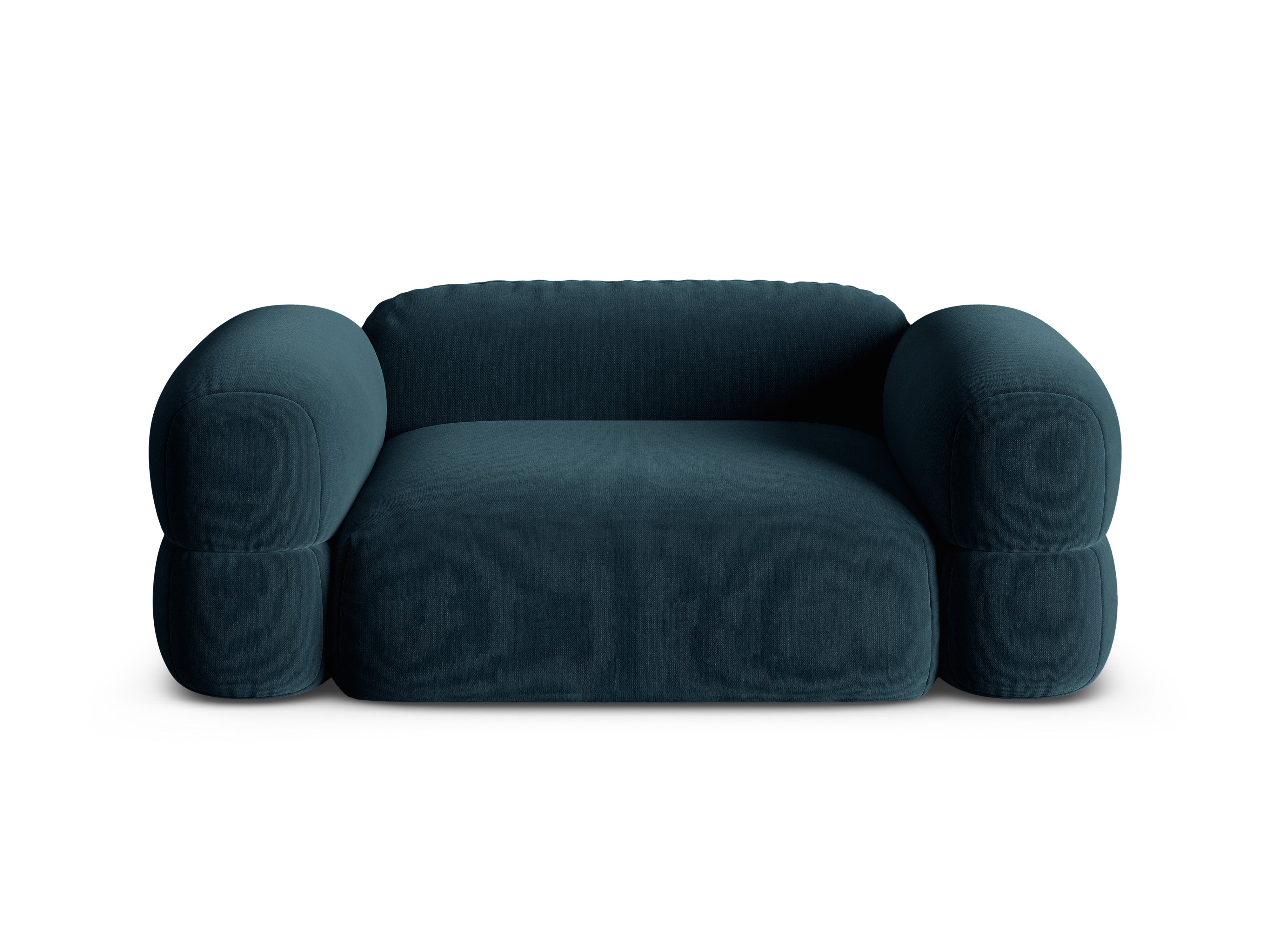 Sofa aus Samt 2-sitzig ROGER petrolblau