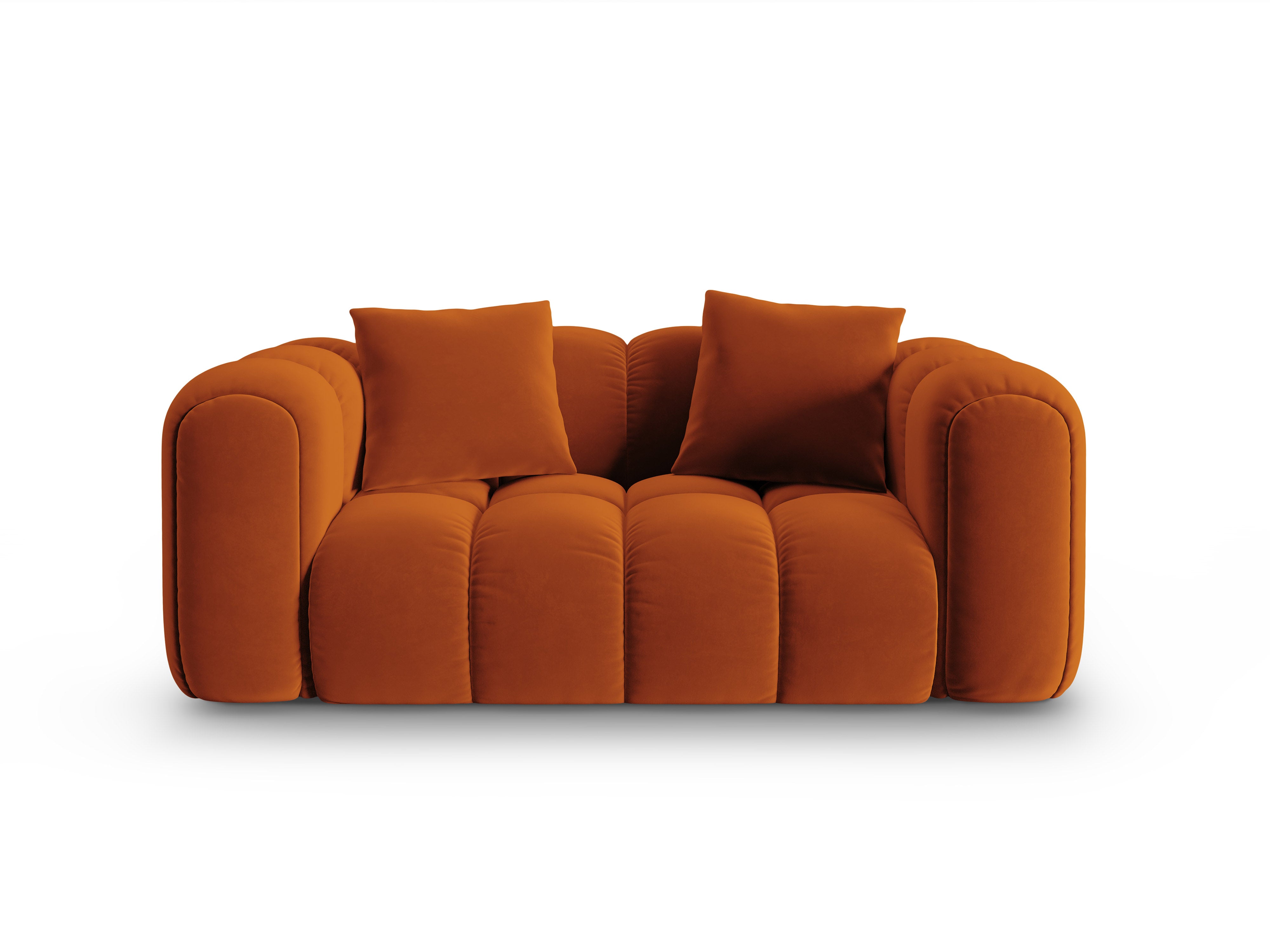 ASTRO Rust Velvet 2-Seater Sofa