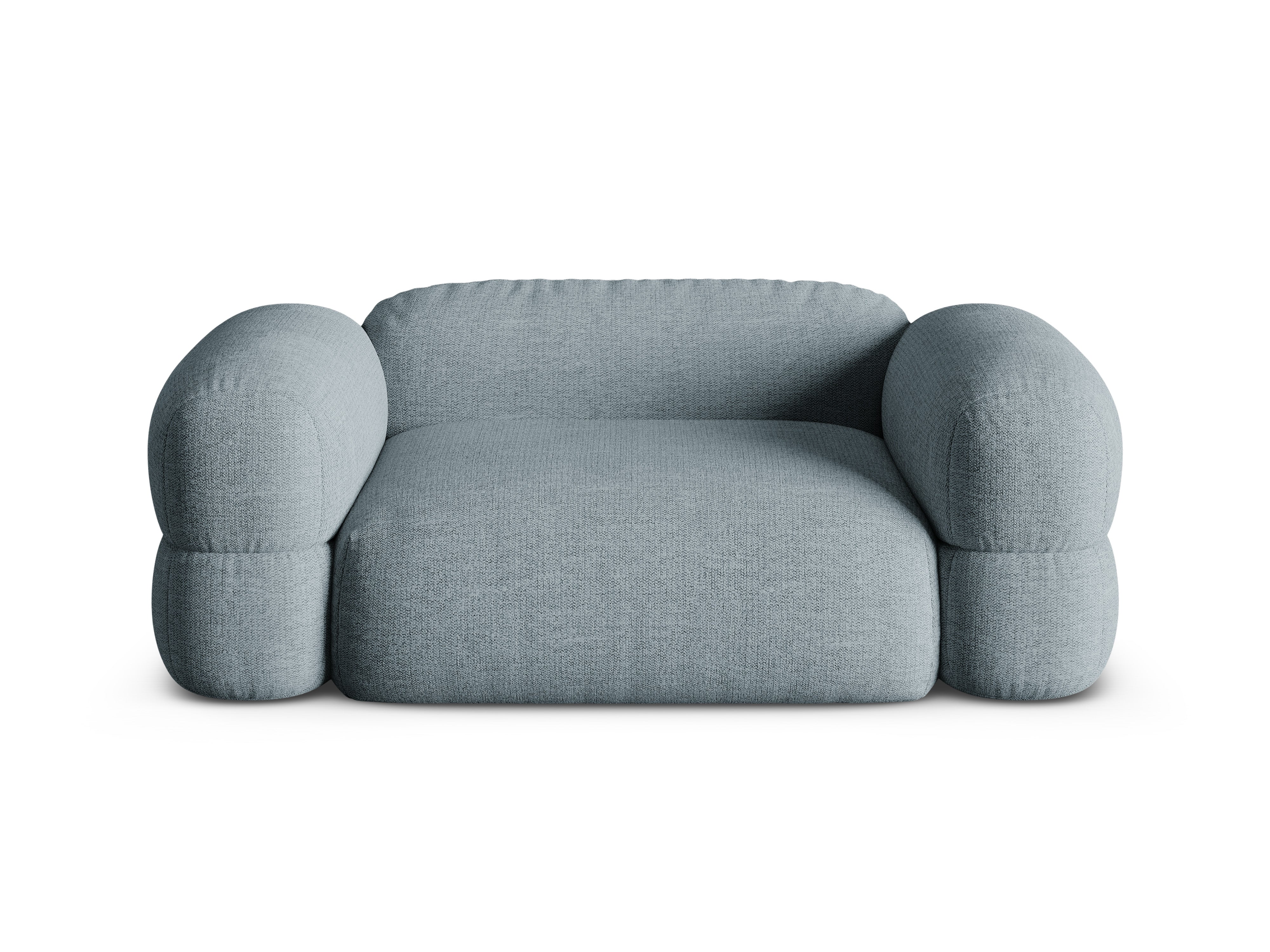 2-seater Sofa ROGER blue chenille