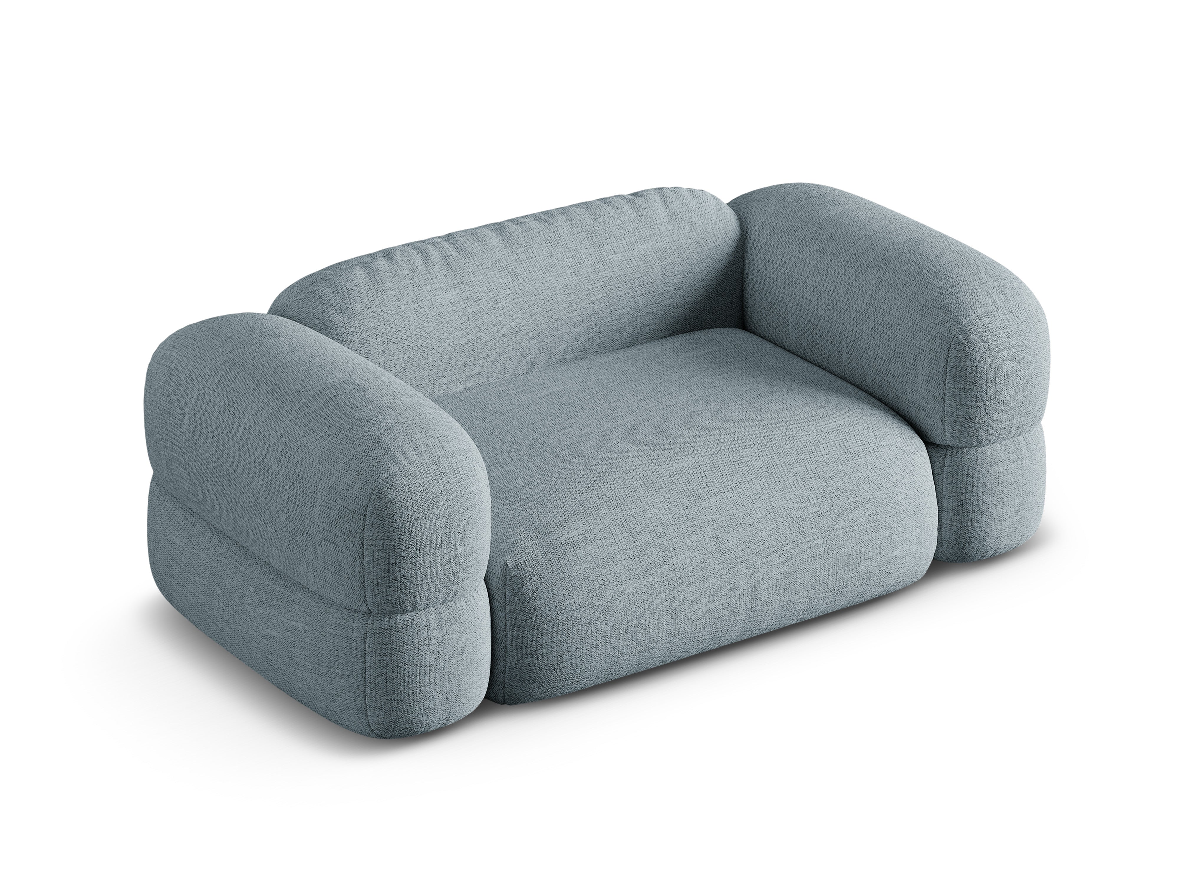 2-seater Sofa ROGER blue chenille