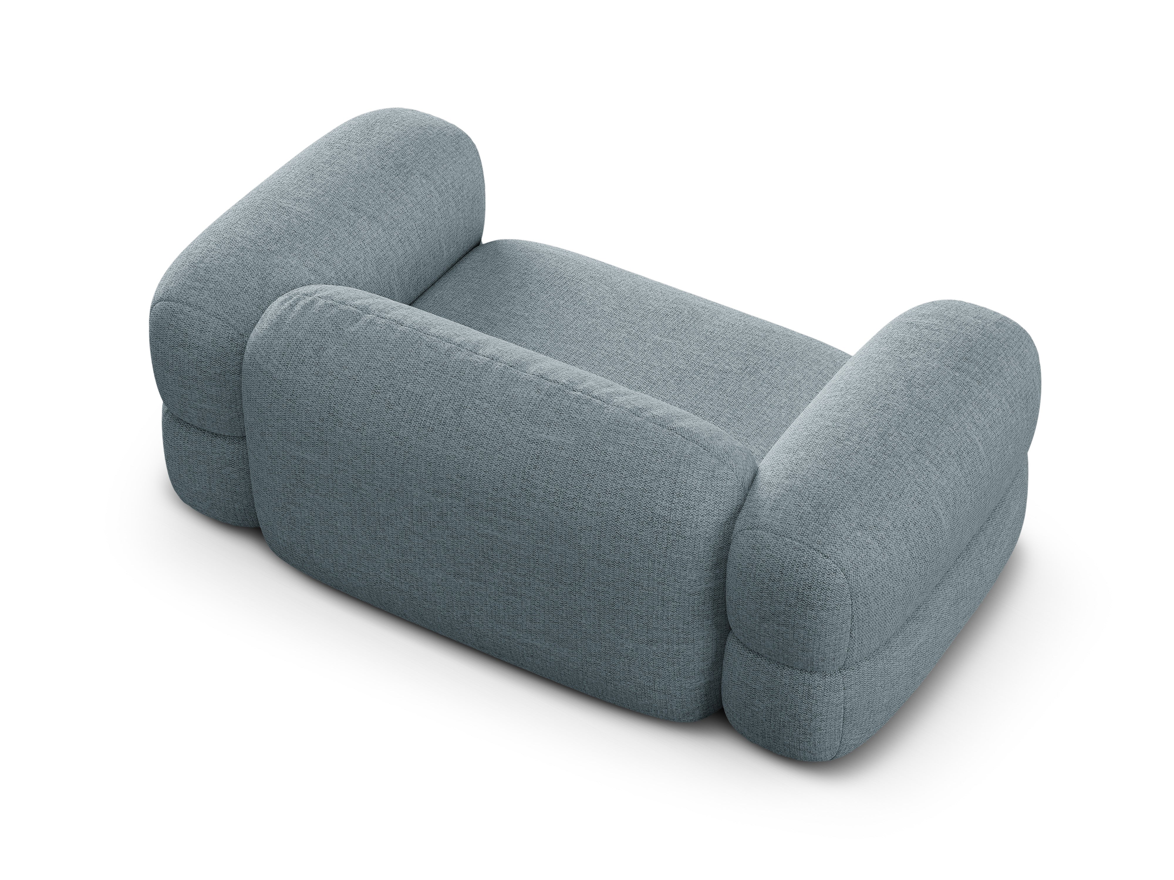 2-seater Sofa ROGER blue chenille