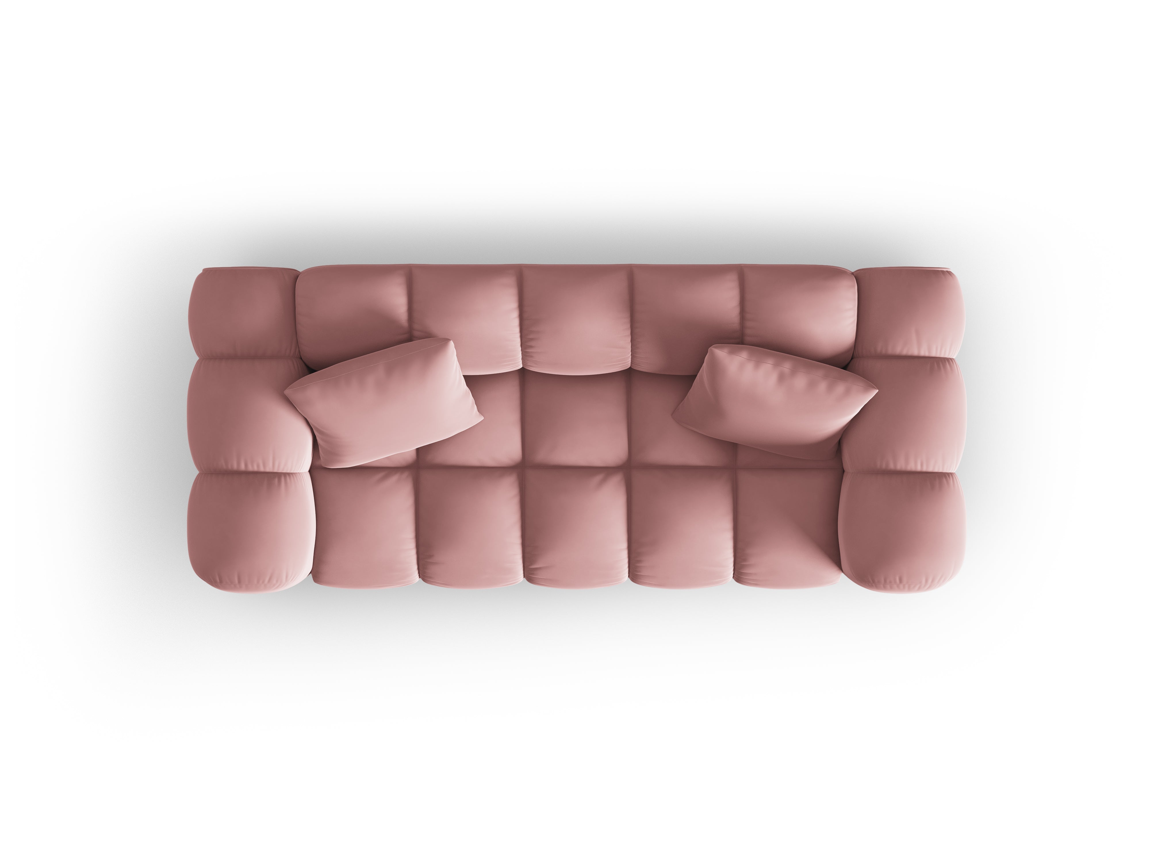 2-person velvet sofa Halley pink