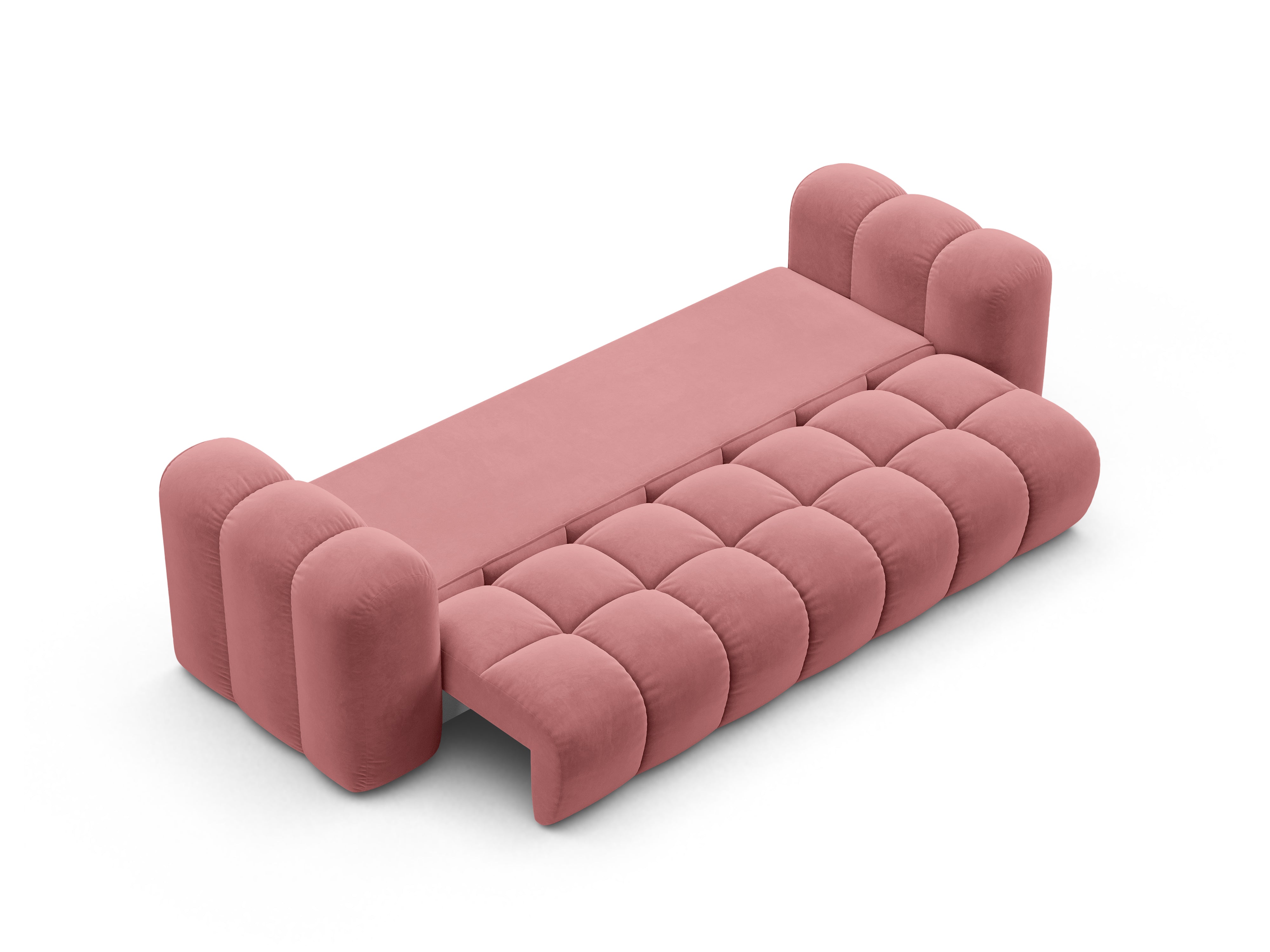 Sofa aksamitna z funkcja spania ASTRO różowy