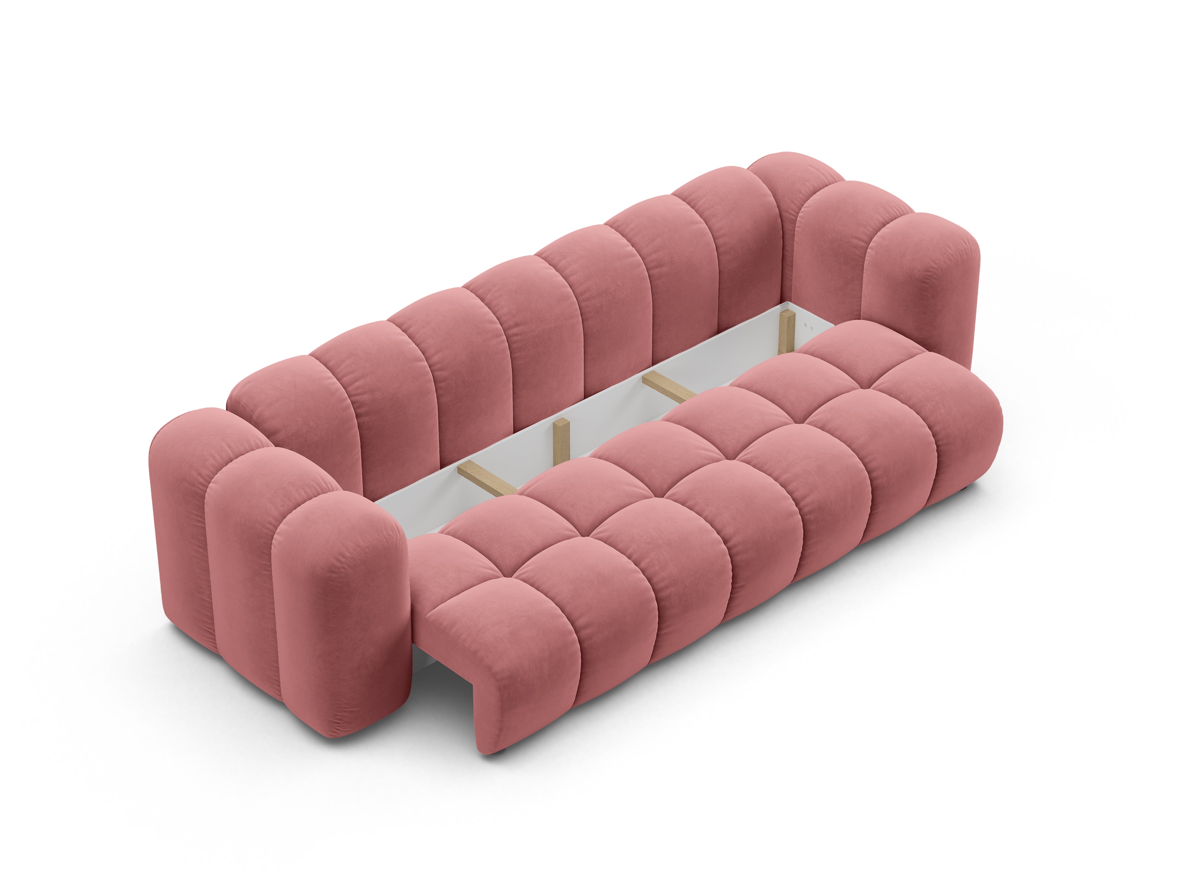 Sofa aksamitna z funkcja spania ASTRO różowy