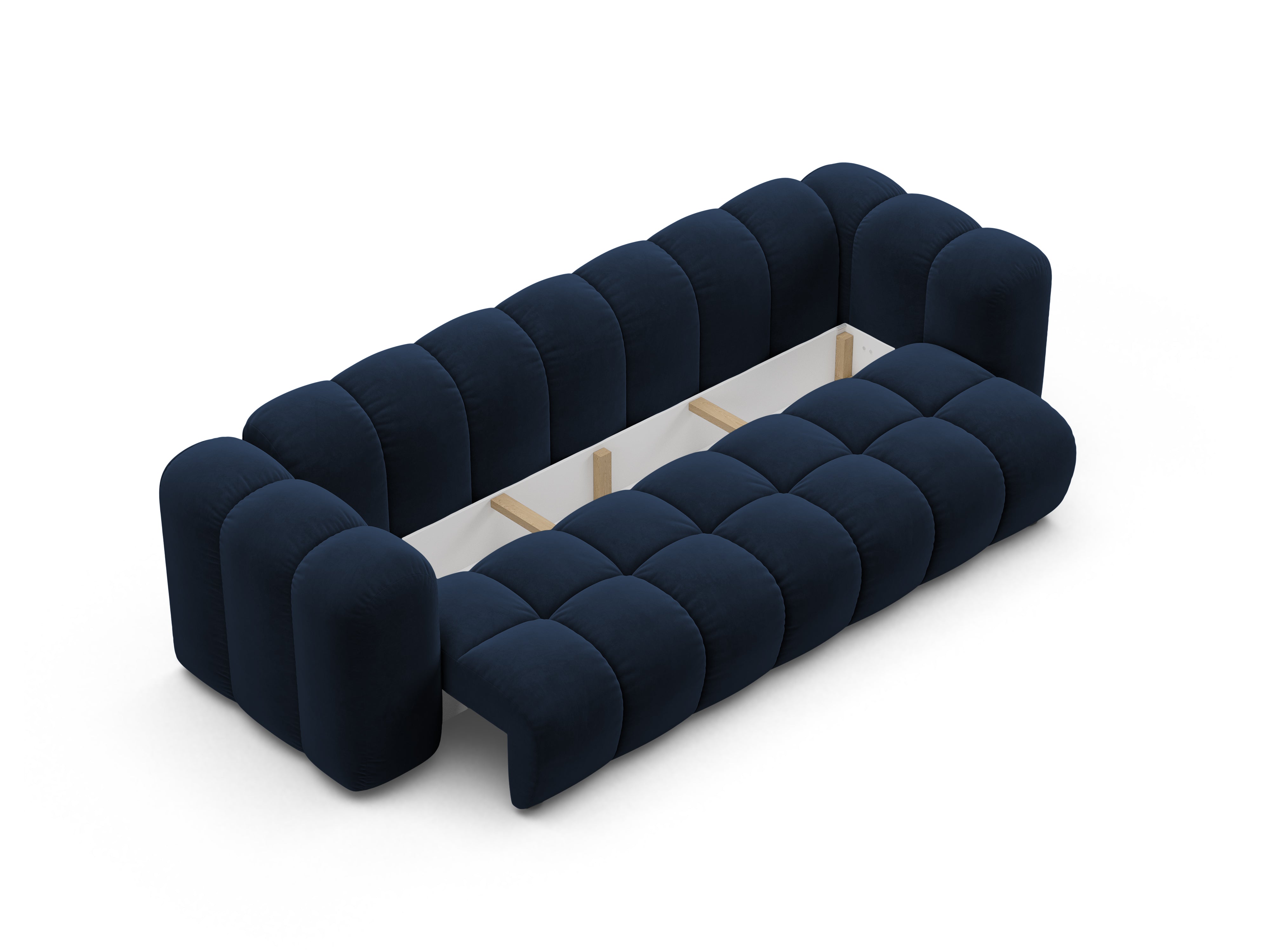 Sofa aksamitna z funkcja spania ASTRO granat królewski