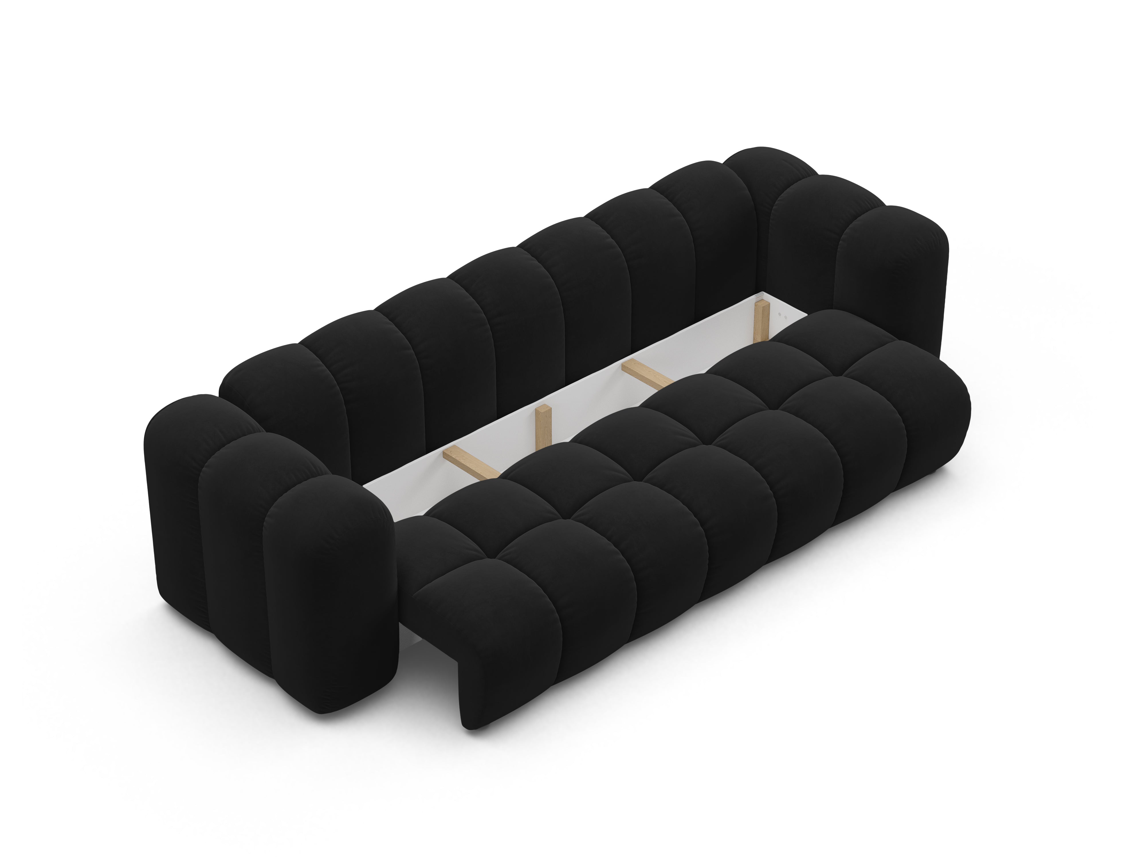 Sofa aksamitna z funkcja spania ASTRO czarny