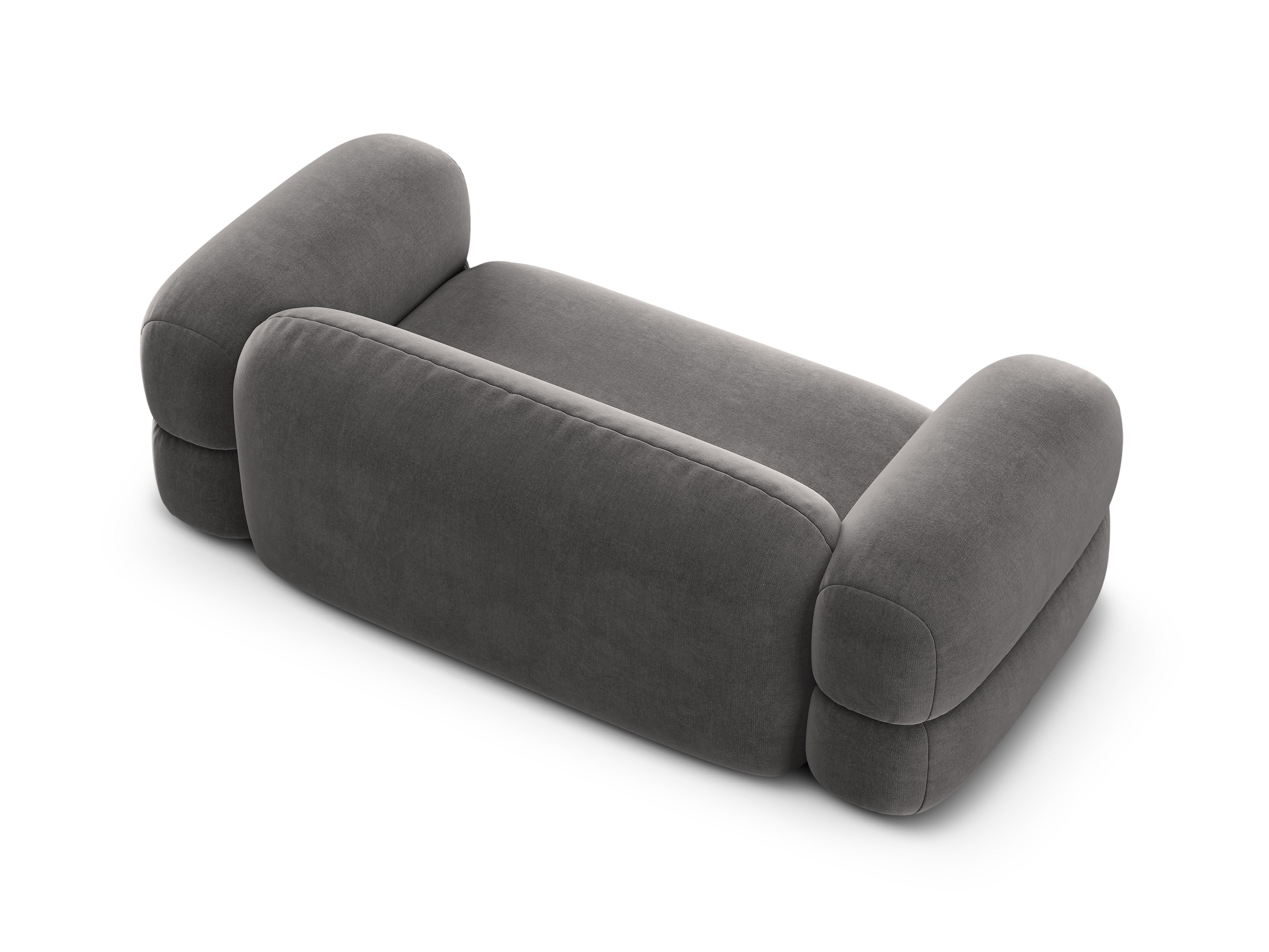 Velvet 3-Seater Sofa ROGER Gray