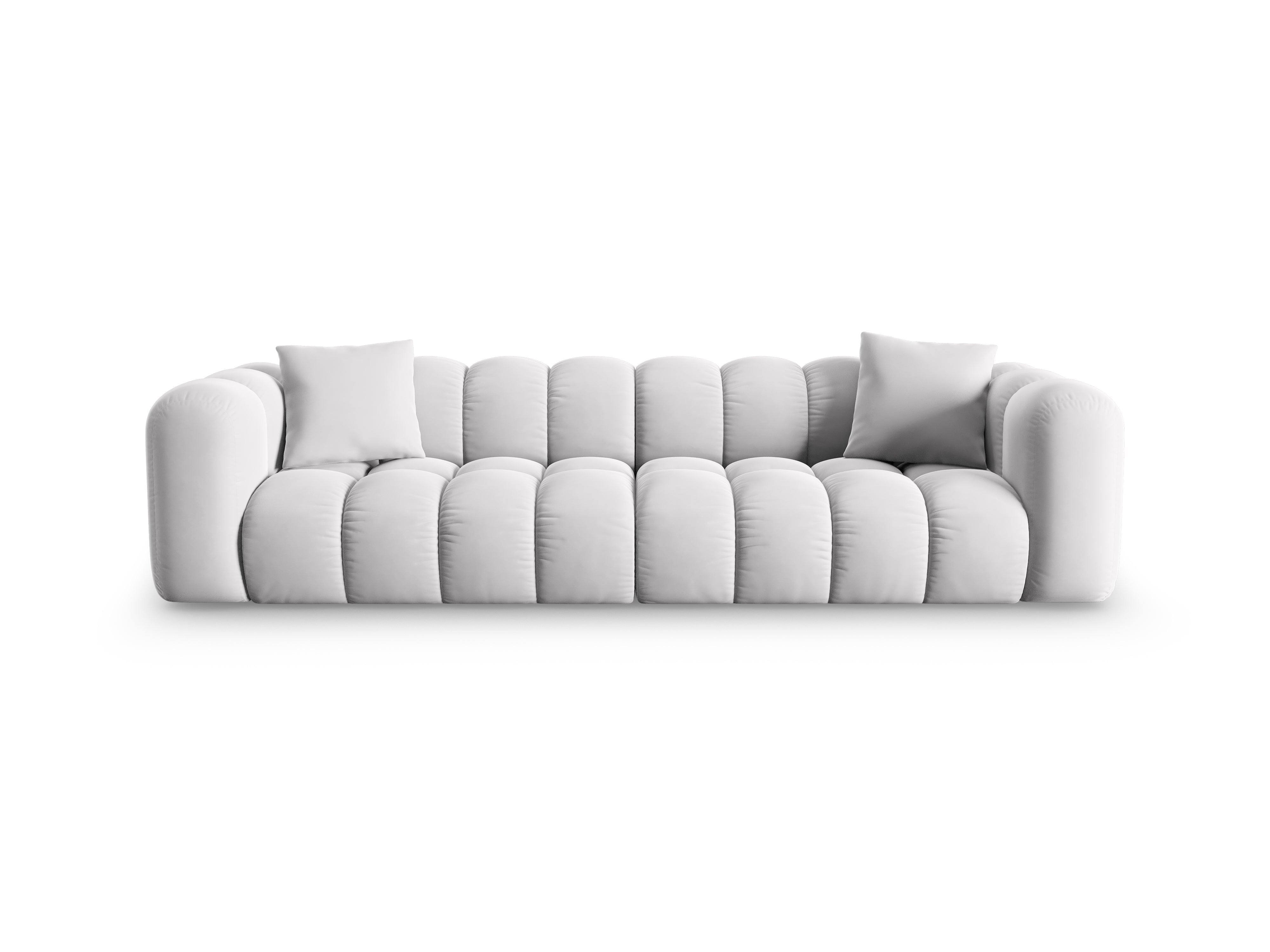Samtsofa 4-Personen Silber Halley