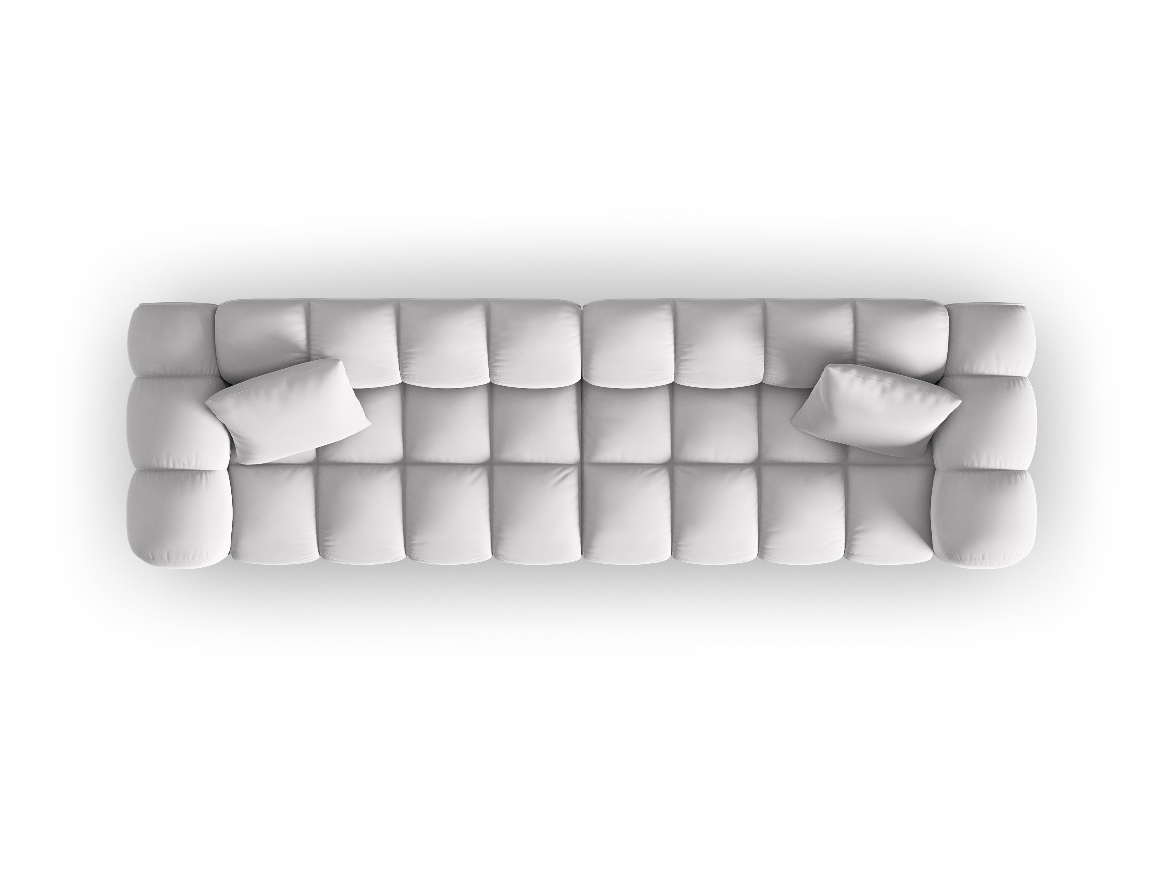 Samtsofa 4-Personen Silber Halley