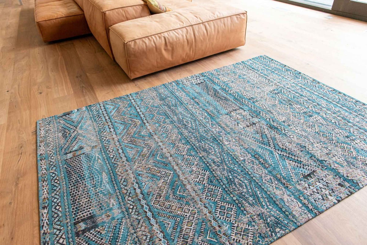 Kilimi Zemmuri Blue Blue Teppich Blau