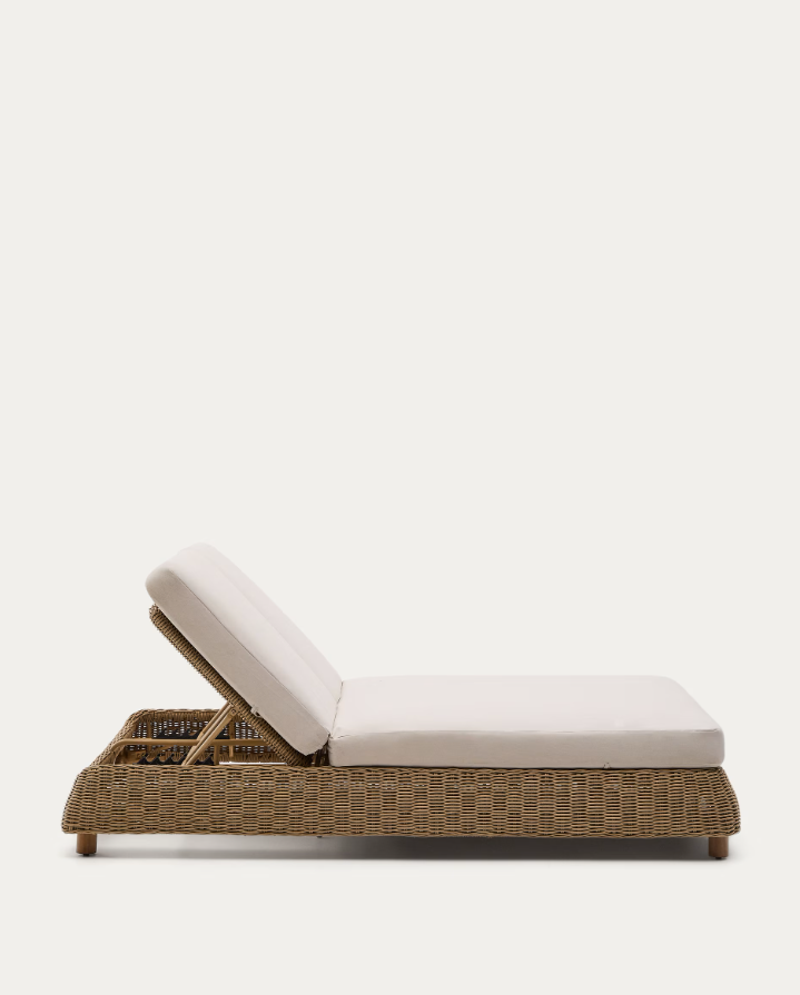 Double deckchair synthetic rattan