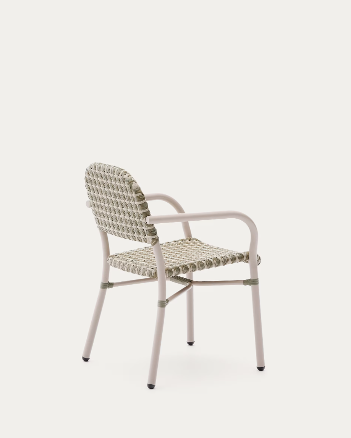 Tuccia Rattan Gardenstuhl mit einer Aluminiumbasis