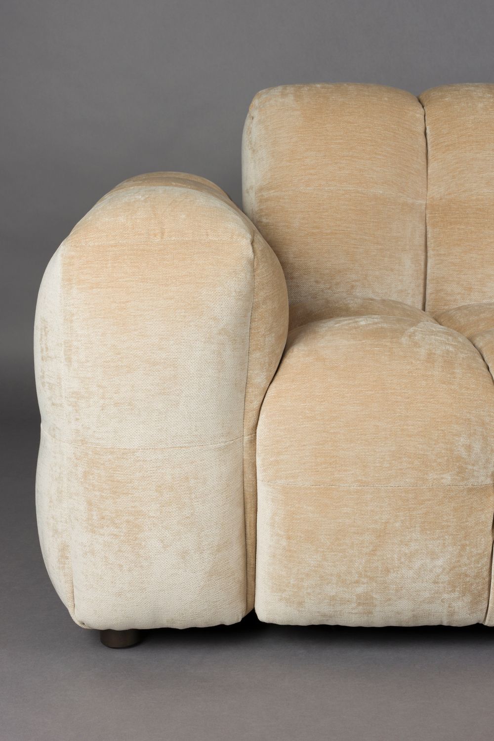 HACKMAN Modular Sofa - Right-End Element Beige Velvet