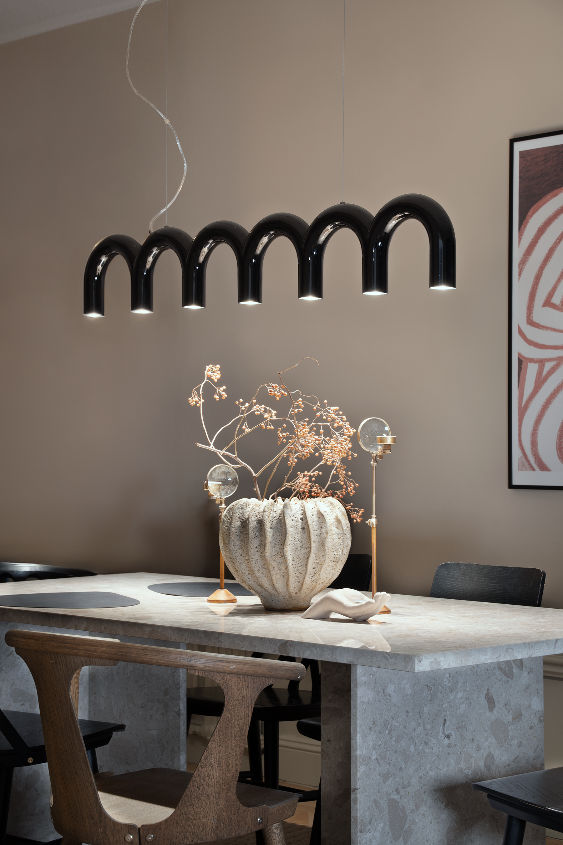 ARCH STRAIGHT black pendant lamp