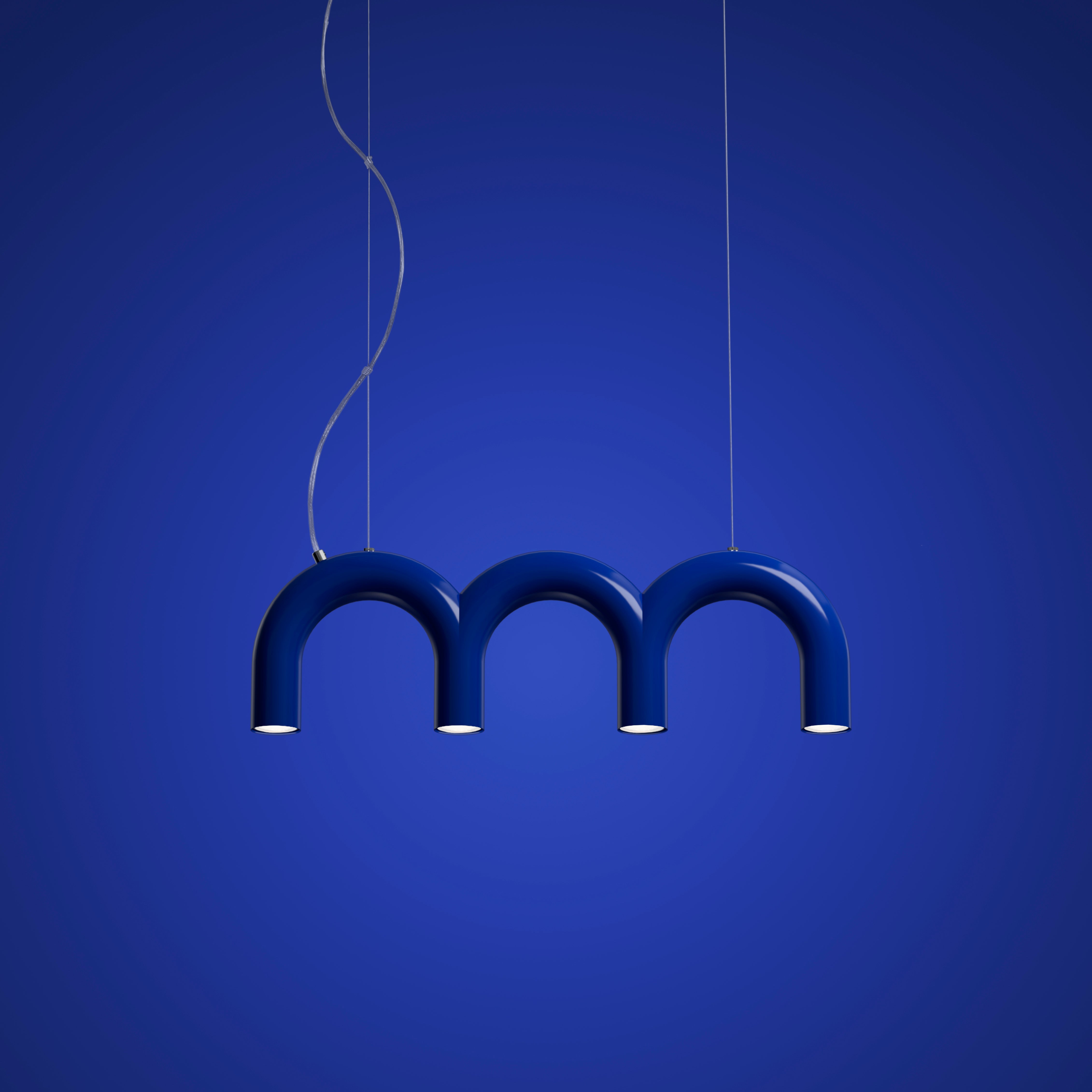 ARCH TRIPLETTE blue pendant lamp
